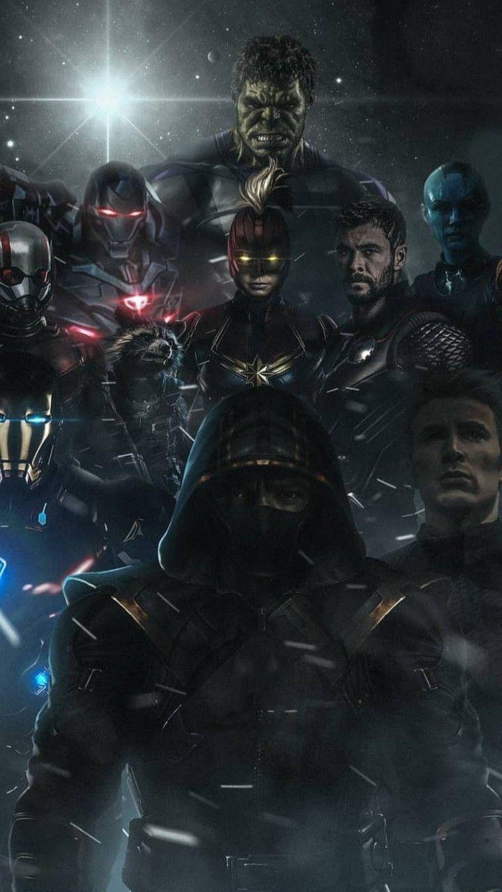 720x1280 Avengers End Game team dark angry hulk thor and tony stark