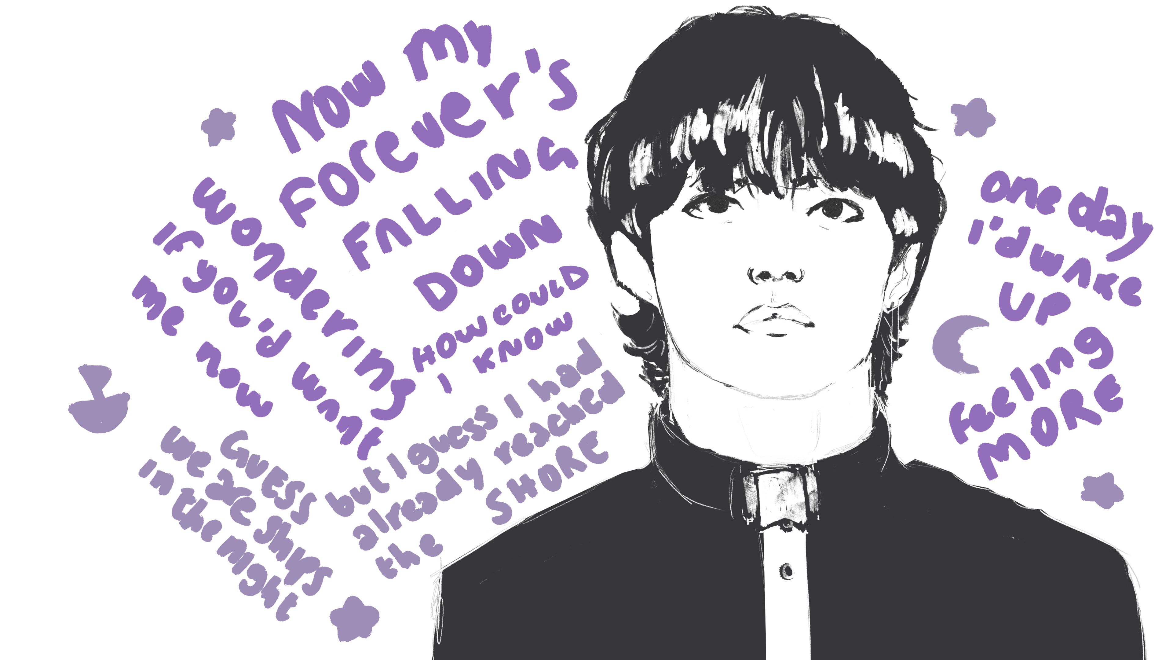 3840x2160 HD desktop wallpaper: Music, Bts, V