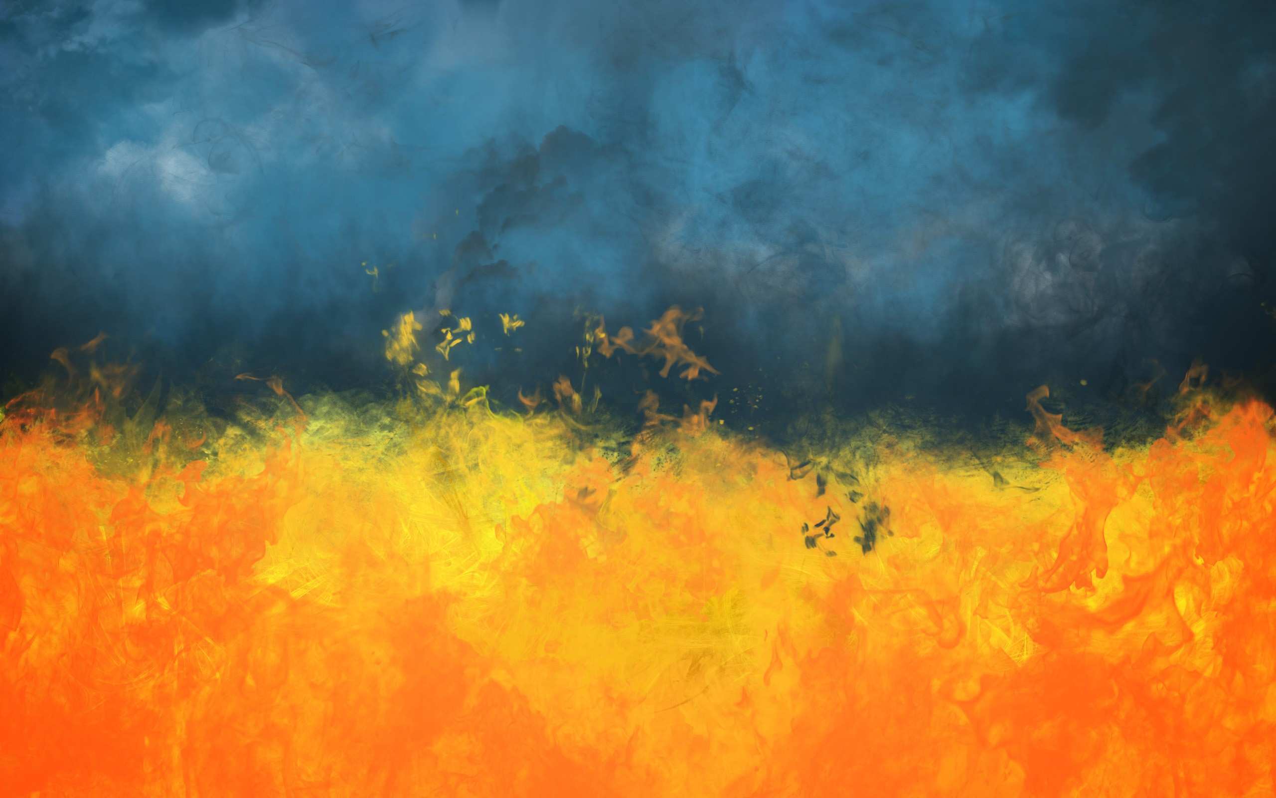 2560x1600 Wall Paper Painting Unique Fire Abstract Painting Smoke