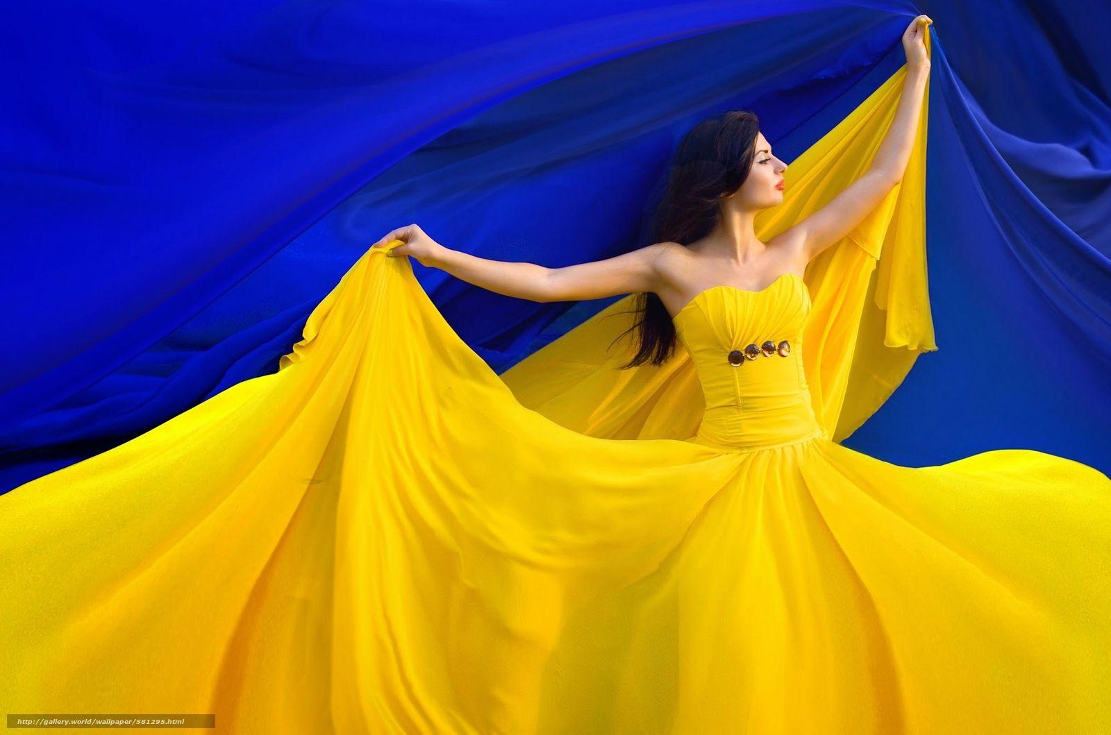 1600x1059 Girl, flag, Ukraine, Independence Day