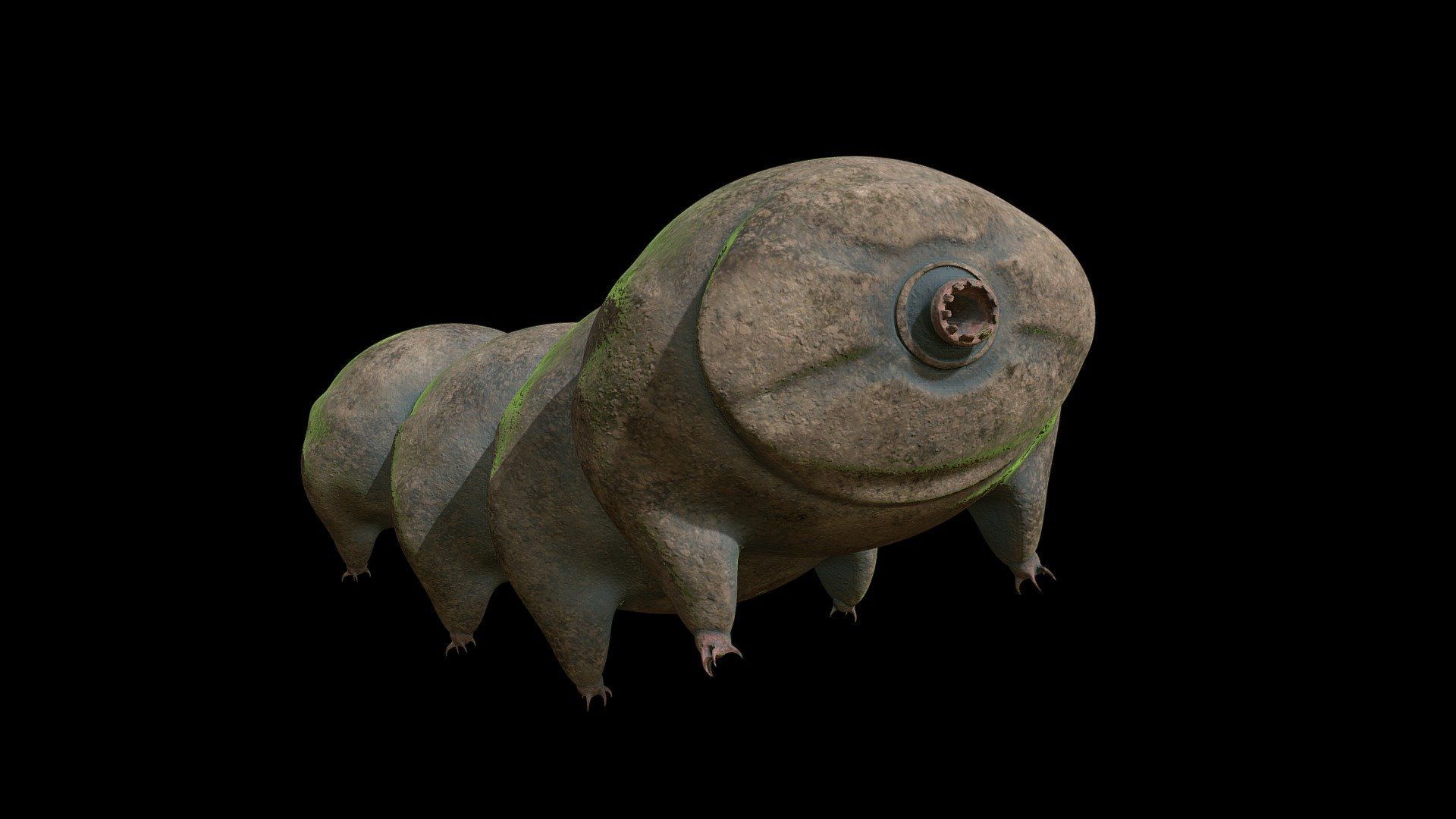 1920x1080 lowpoly hand painted water bear