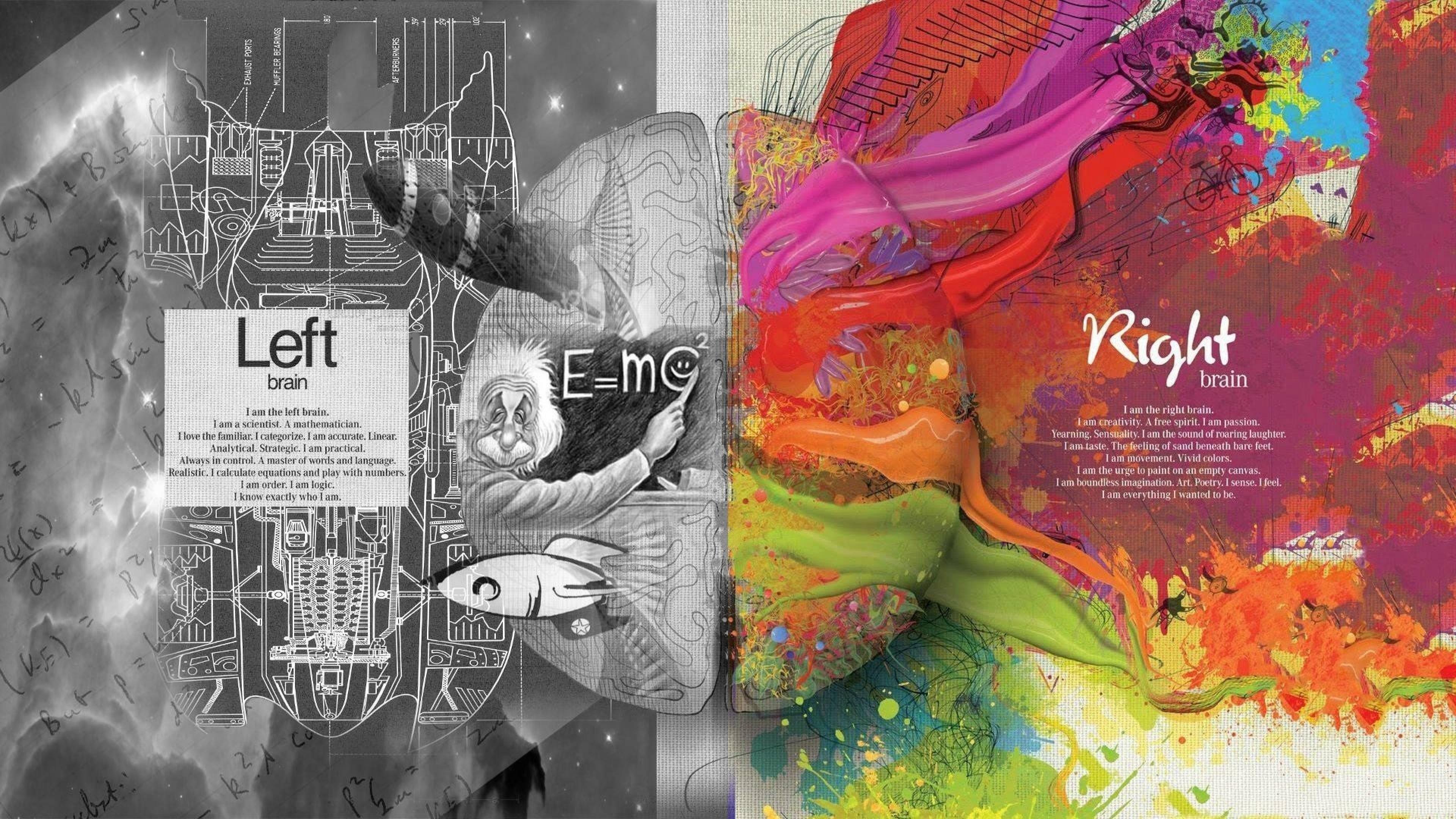3840x2160 Left Brain Right Brain Wallpaper