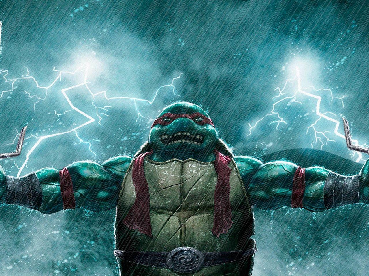 1280x960 Download wallpaper 1280x960 teenage mutant ninja turtles, rain