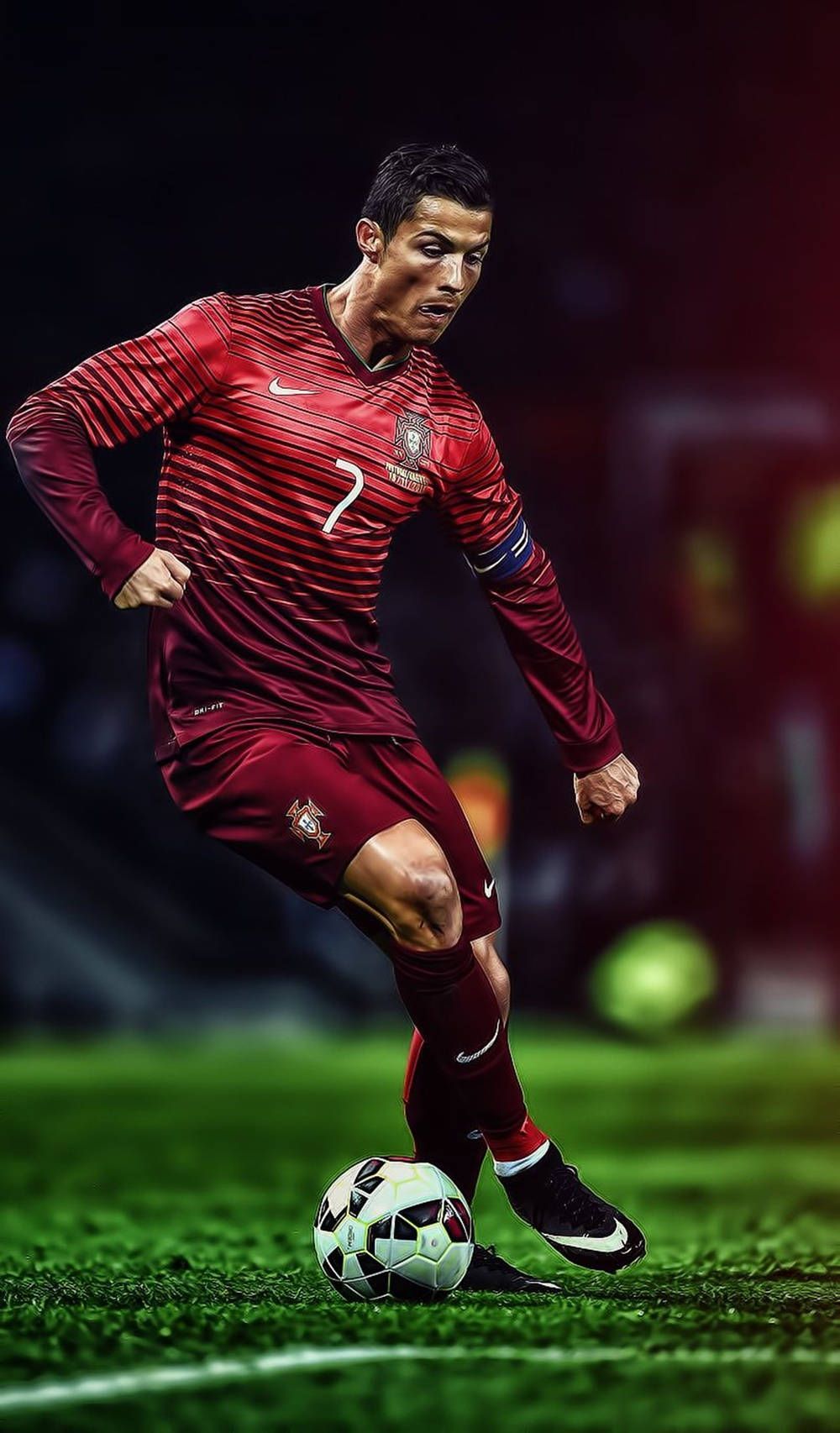 1000x1706 Download Superstar Cristiano Ronaldo Cool Juggling Pose Wallpaper