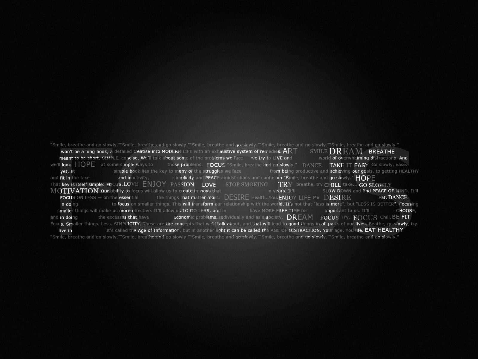 1600x1200 Inspirational Focus Black Wallpaper