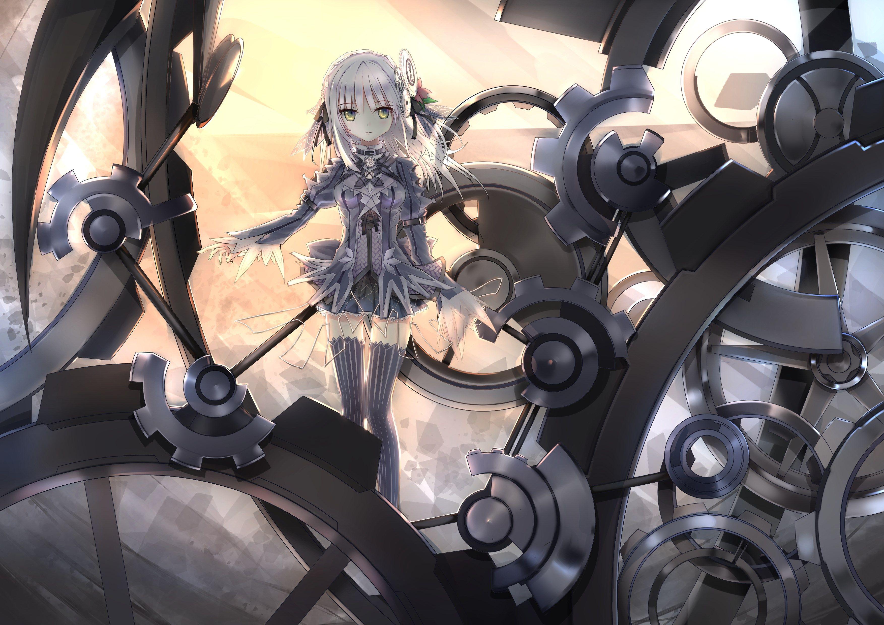 Wallpaper girl, anime, japanese, bishojo, seifuku, Clockwork Planet, RyuZU  for mobile and desktop, section сёнэн, resolution 4085x2553 - download