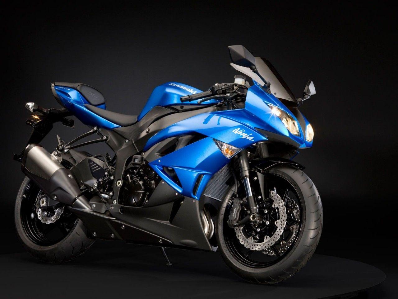 1280x960 Kawasaki Ninja ZX 6R Blue Wallpaper