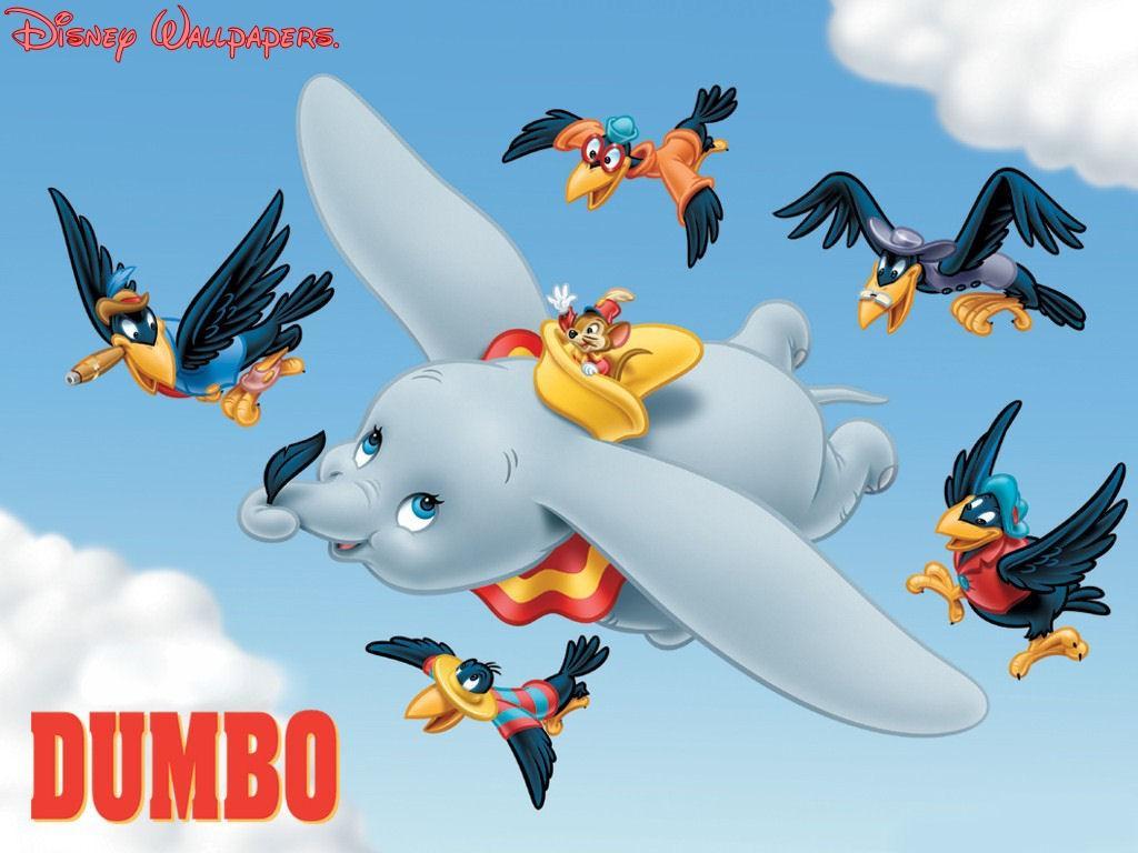 1024x768 Wallpaper Dumbo Disney Cartoons