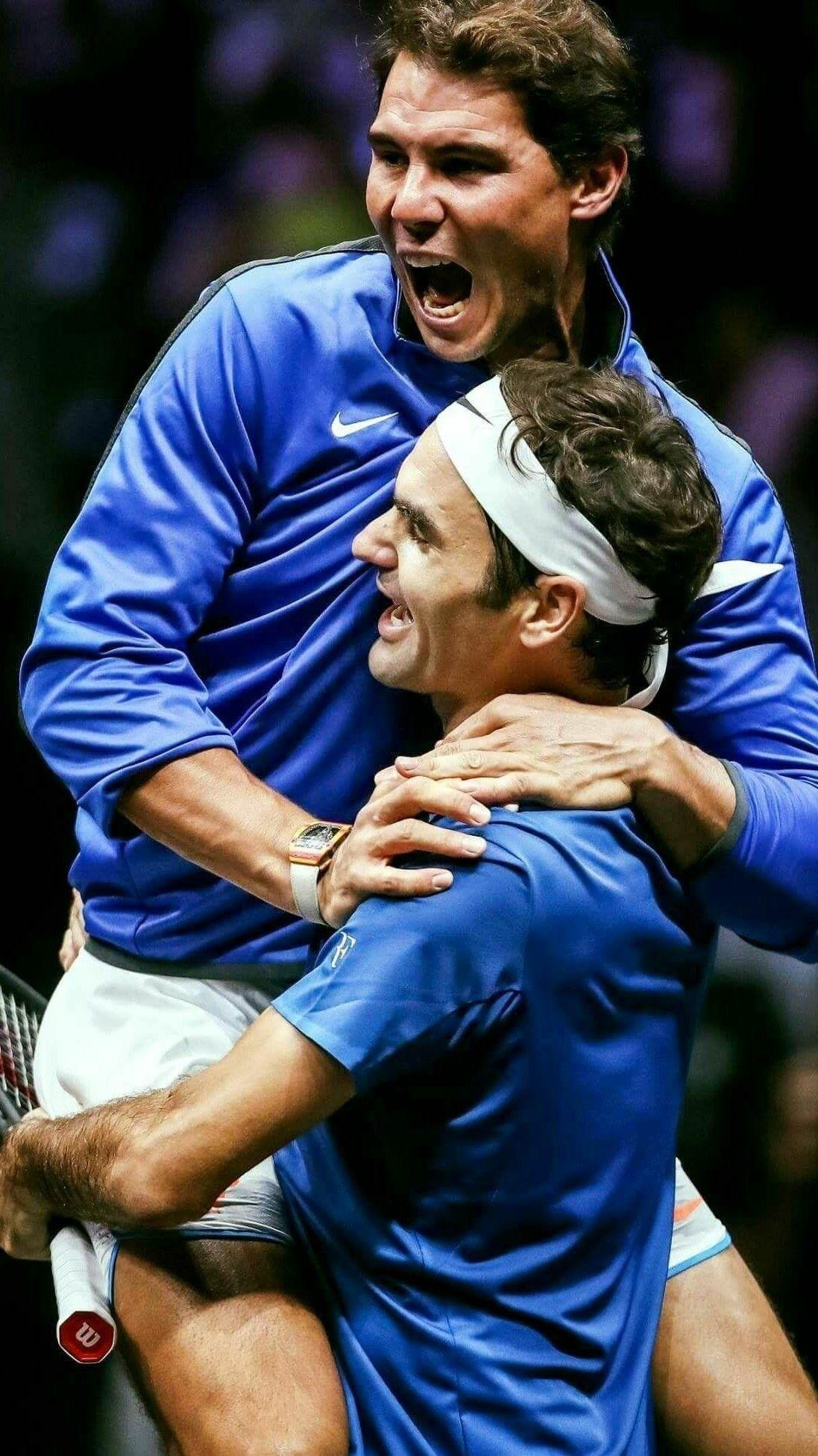 1097x1951 Rafael Nadal and Roger Federer wallpaper. Tennis. Nadal