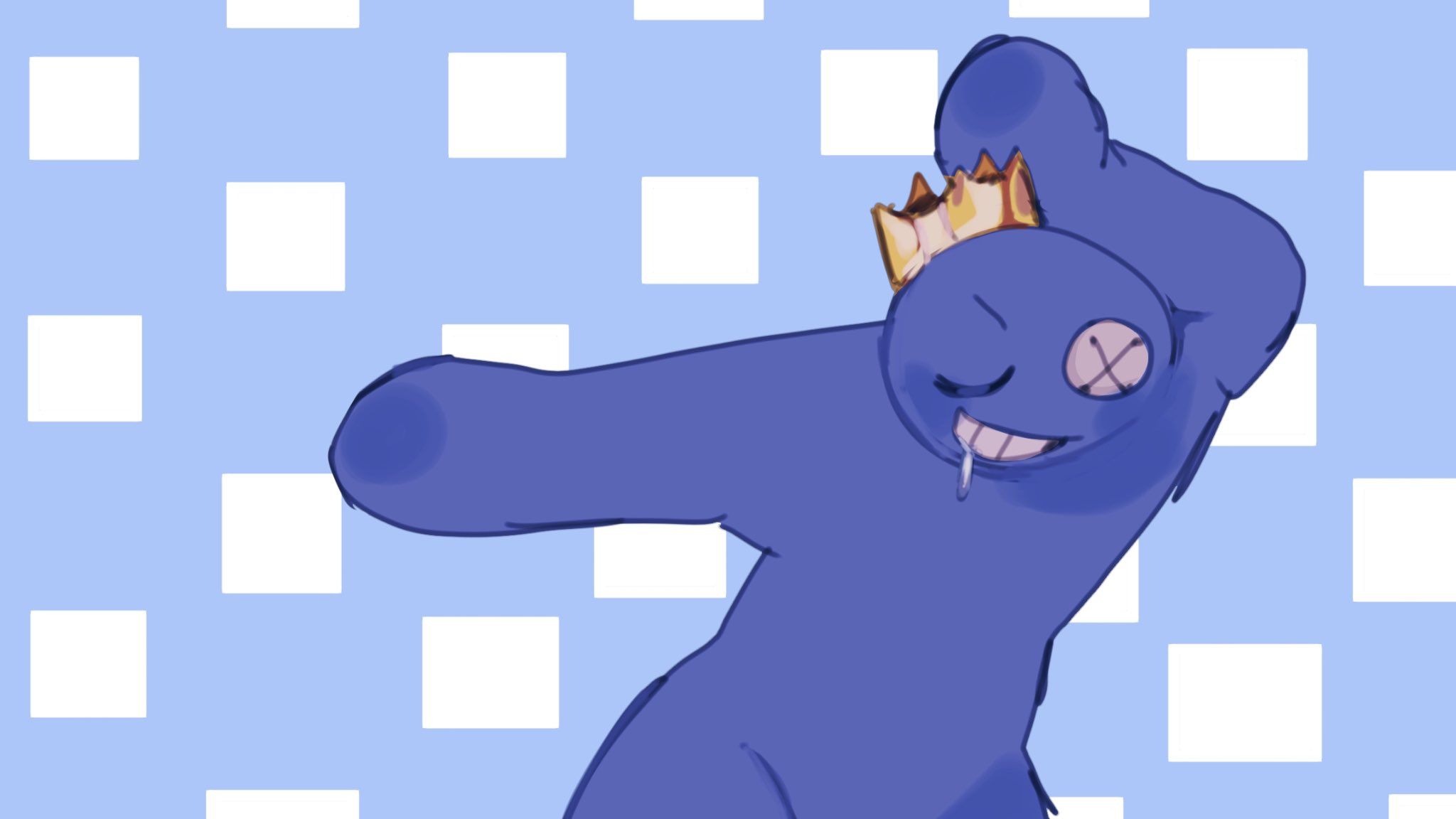 2048x1152 Blue Rainbow Friends Wallpaper