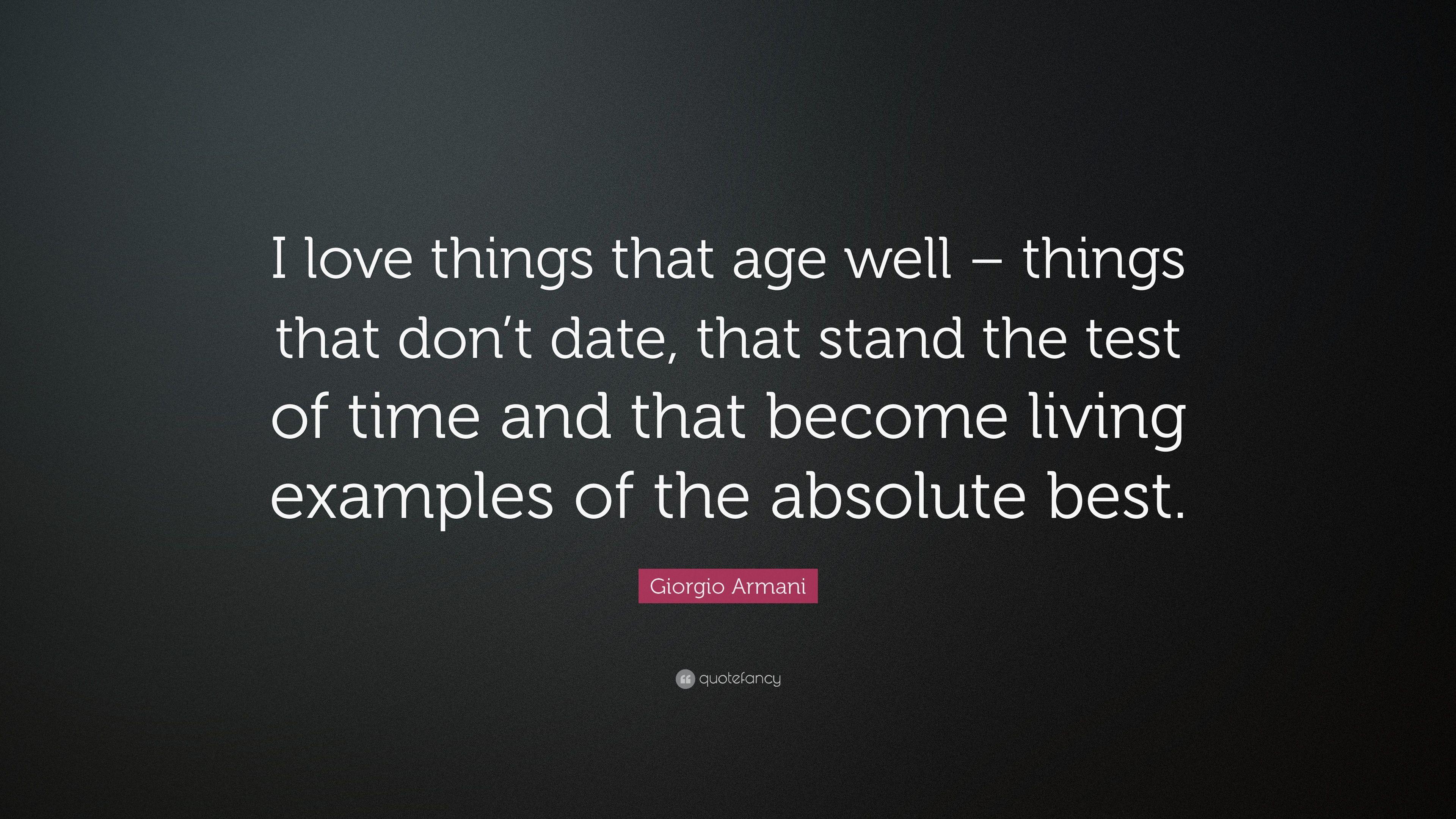 3840x2160 Giorgio Armani Quote: “I love things that age well