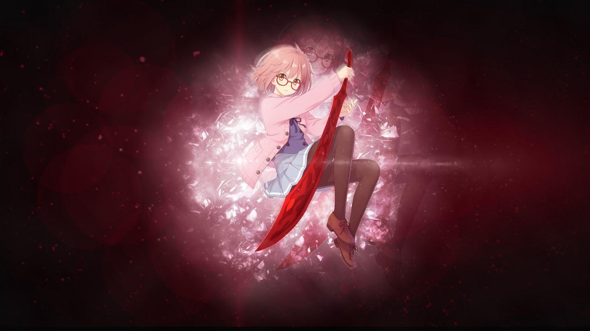 1920x1080 Wallpaper of Mirai Kuriyama from Kyoukai no Kanata Beyond