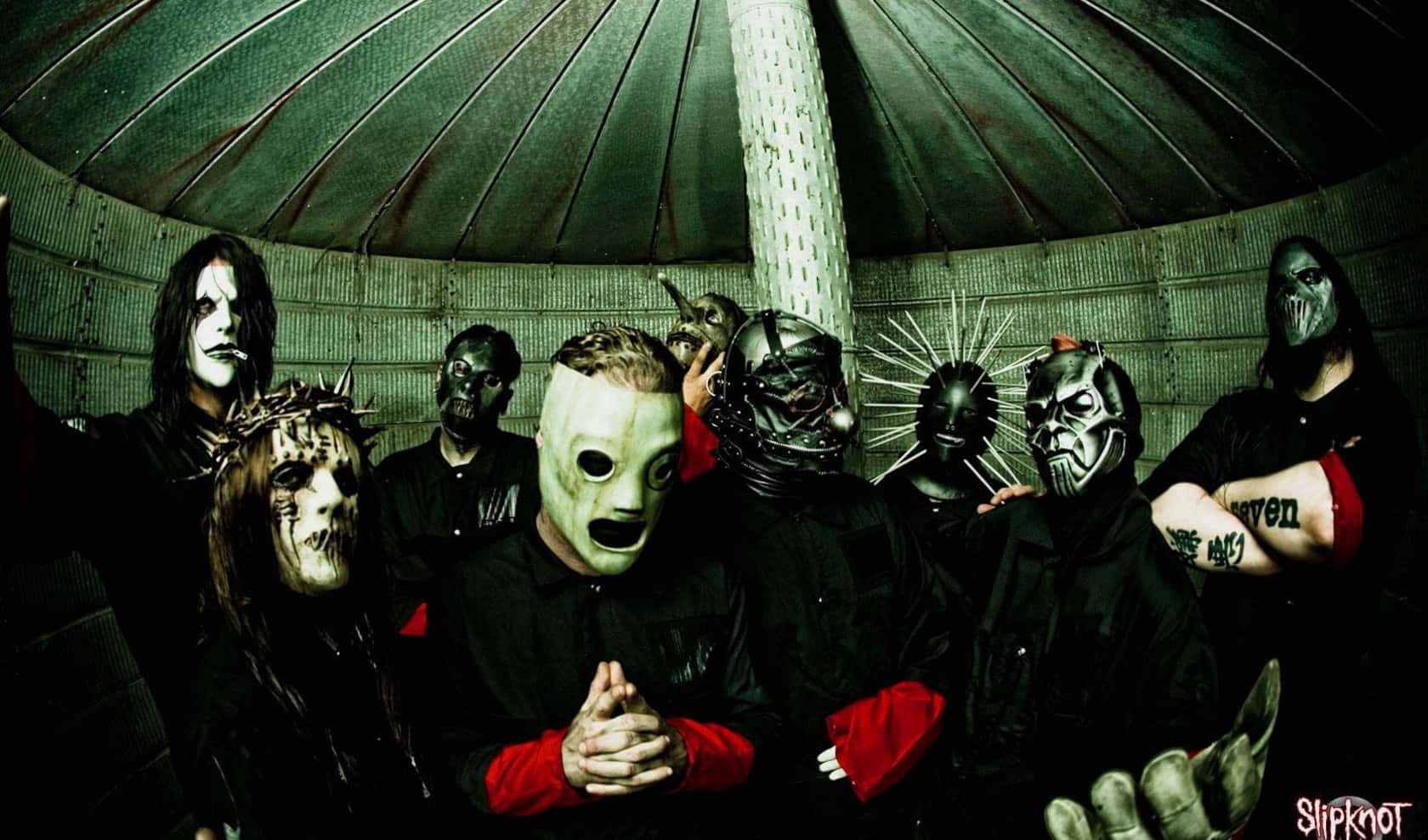 1680x989 Masks Standing In A Room Wallpaper