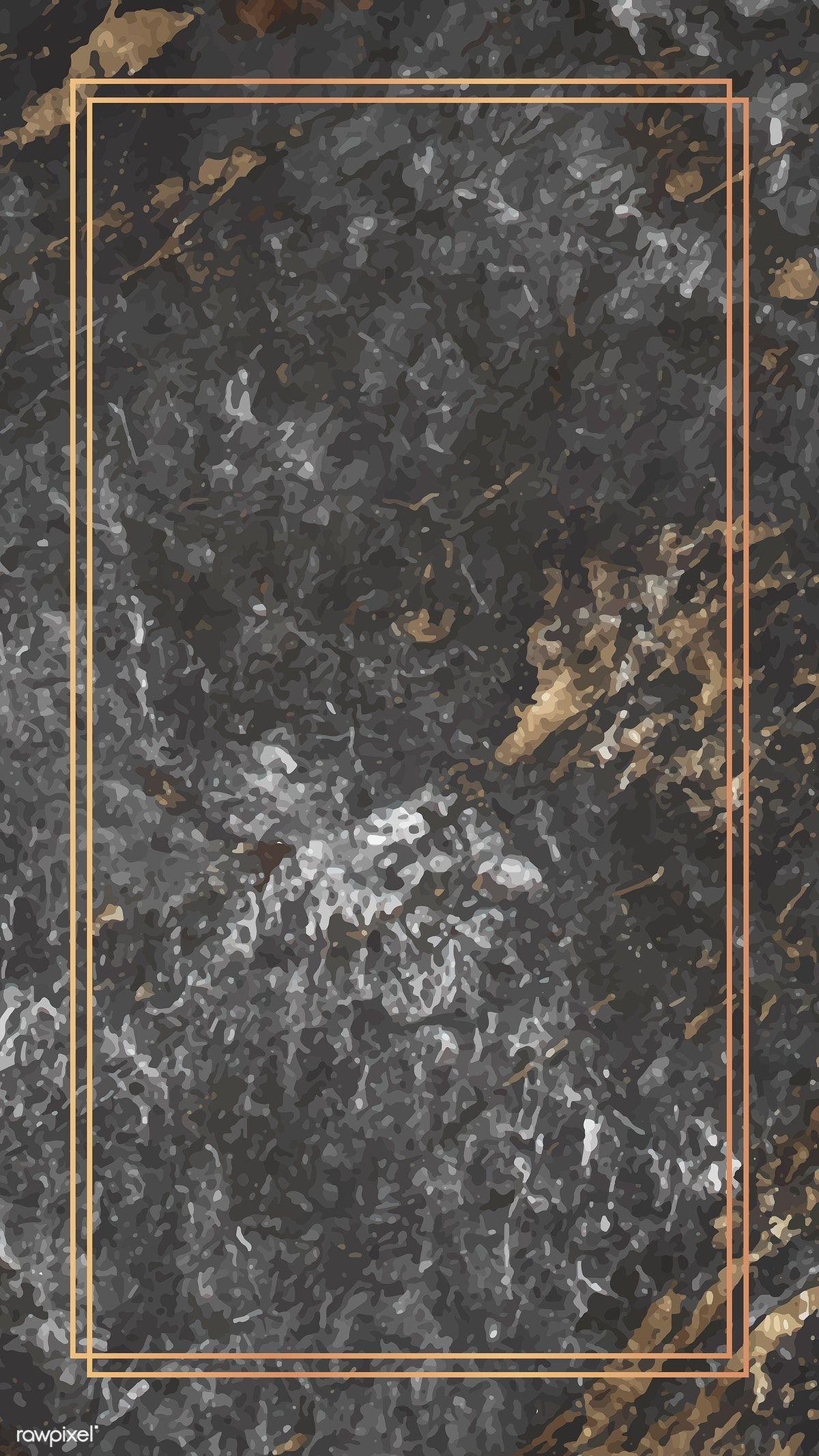 1200x2133 Download premium illustration of Rectangle gold frame on marble background