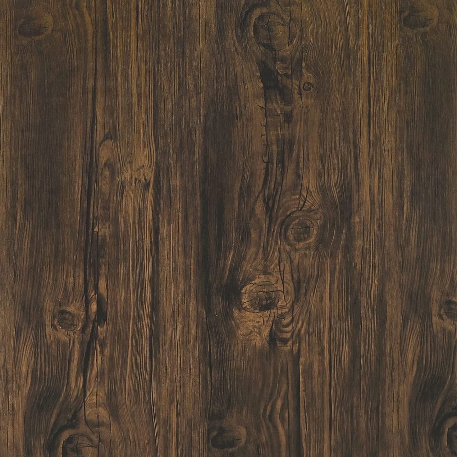 1500x1500 Meiban 17.7 inchx118 inch Dark Brown Wood Peel and Stick Wallpaper Oak Grain Wallpaper Removable Self Adhesive Brown Wood Grain Wall Paper Rustic