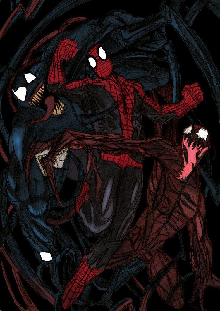 752x1063 Spiderman vs Carnage và Venom