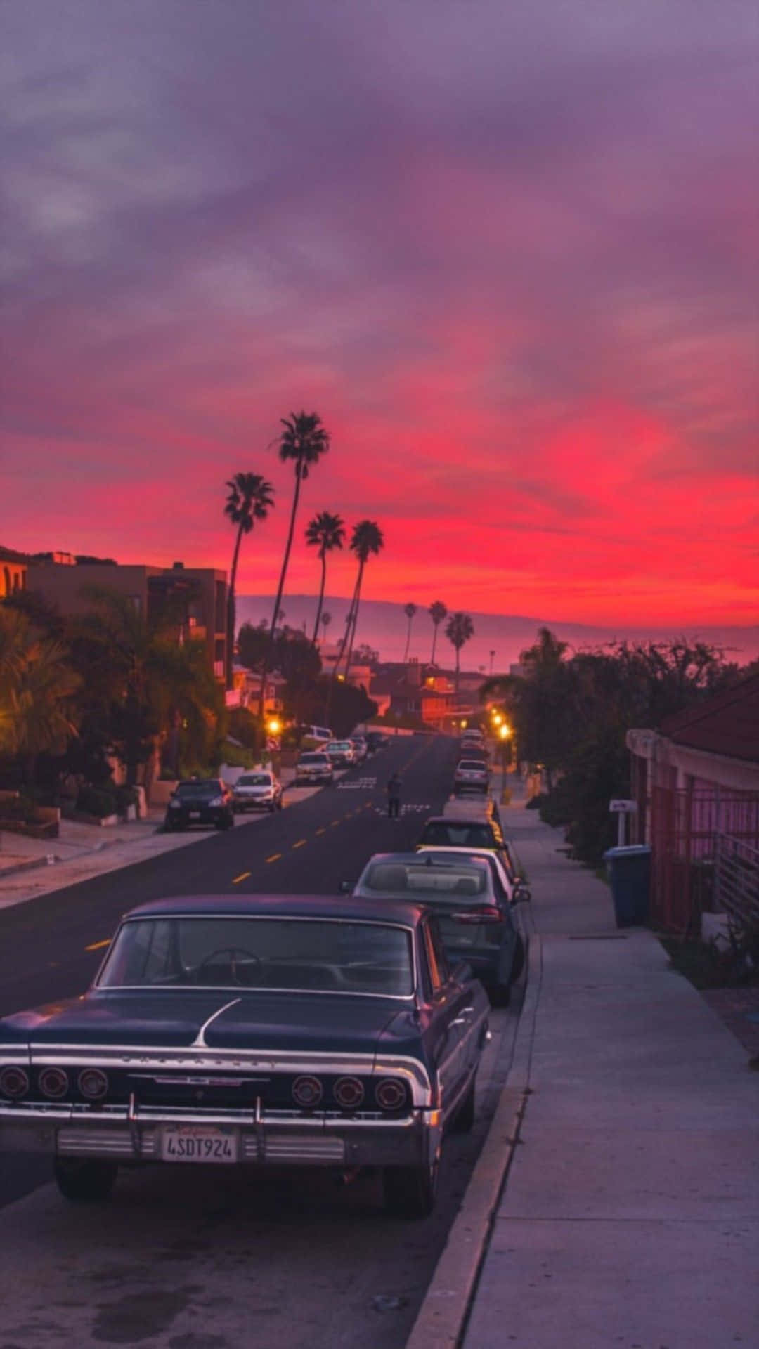 1080x1920 Enchanting Sunset Drive Wallpaper