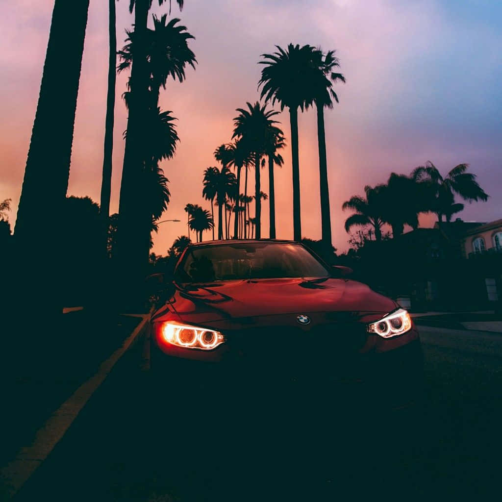 1024x1024 Download Scenic Sunset Drive under an