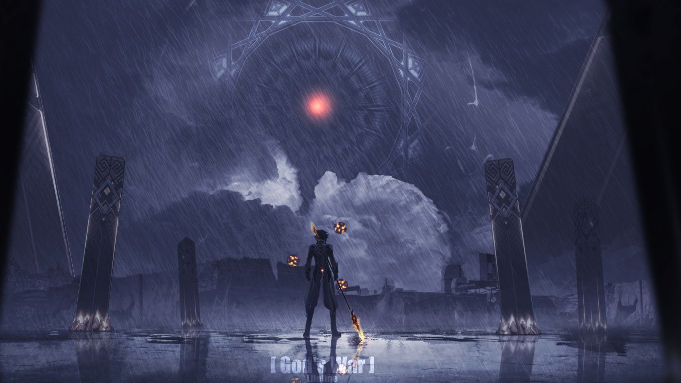1366x768 Zhongli Genshin Impact anime game