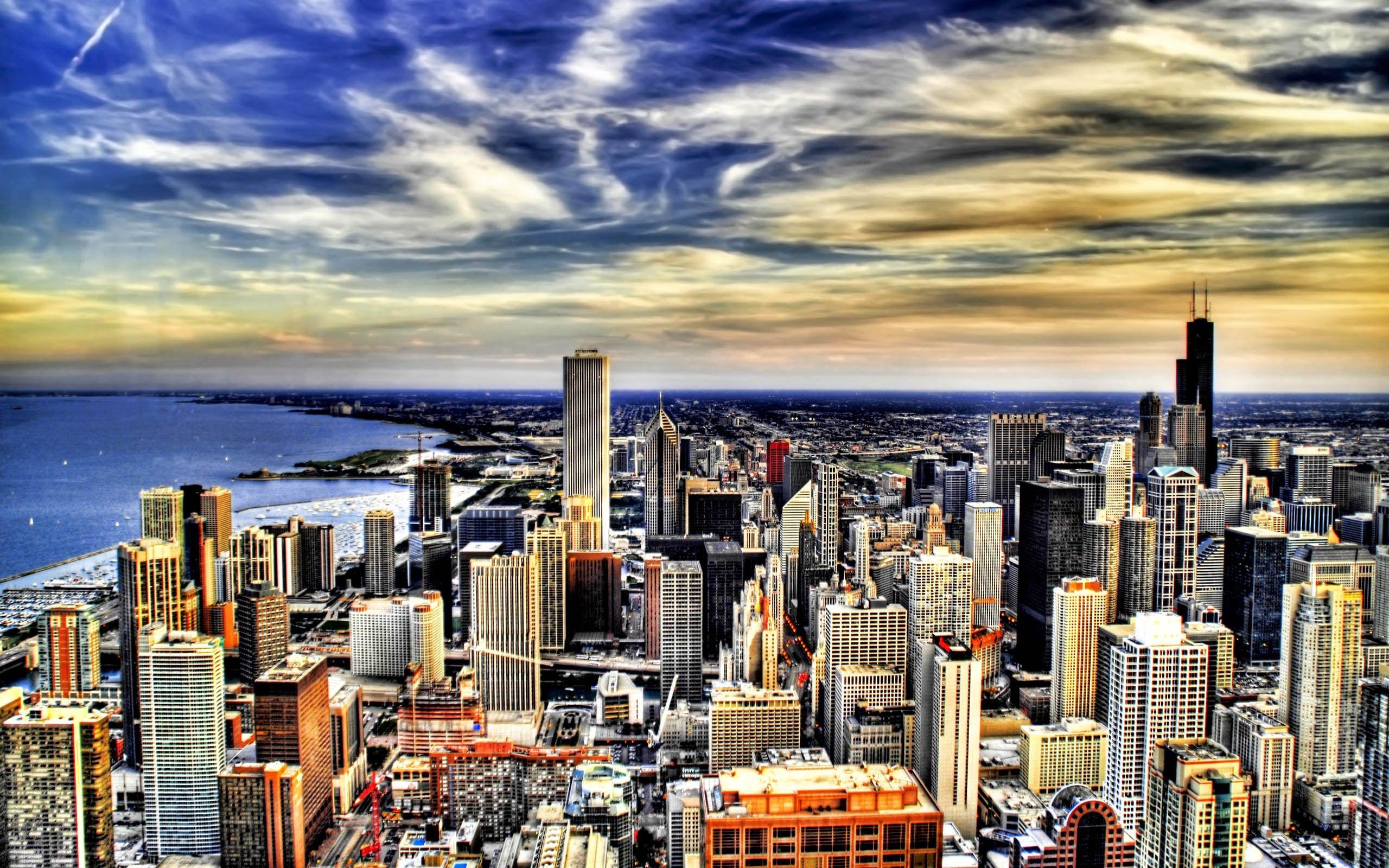 2560x1600 High Quality. High Resolution Chicago Skyline Wallpaper