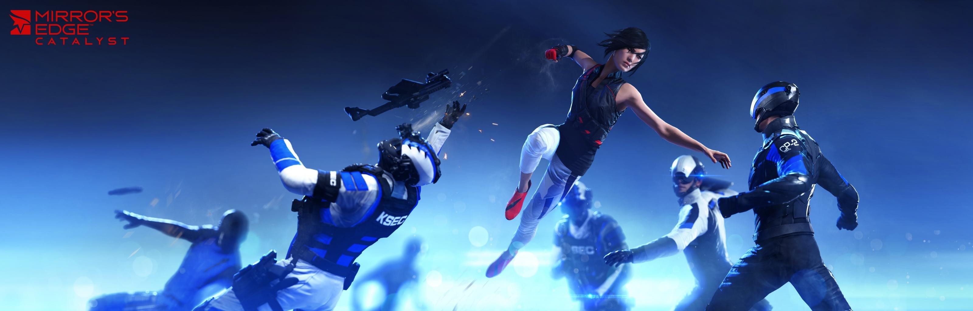 3200x1024 Dual monitor Mirror's Edge Catalyst wallpaper, HD background