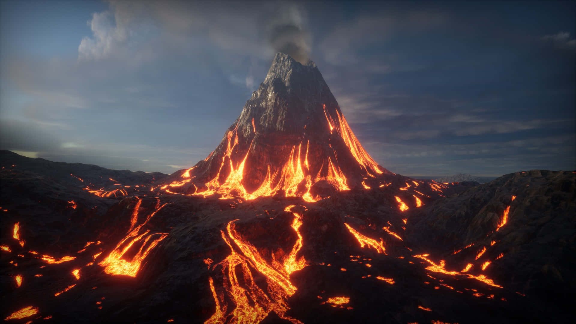 1920x1080 Volcano Background