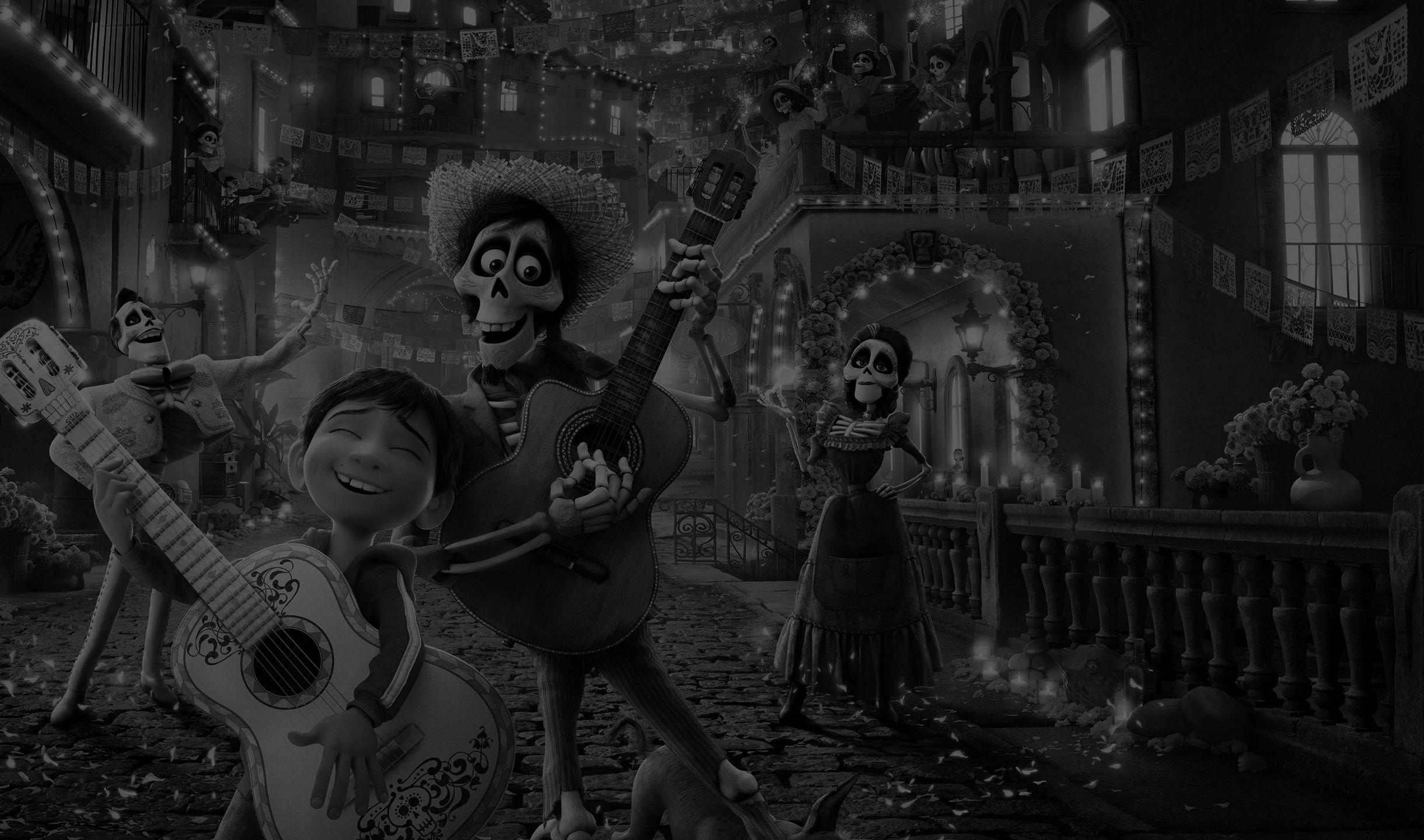 2440x1440 Coco Pixar Wallpaper HD_BW