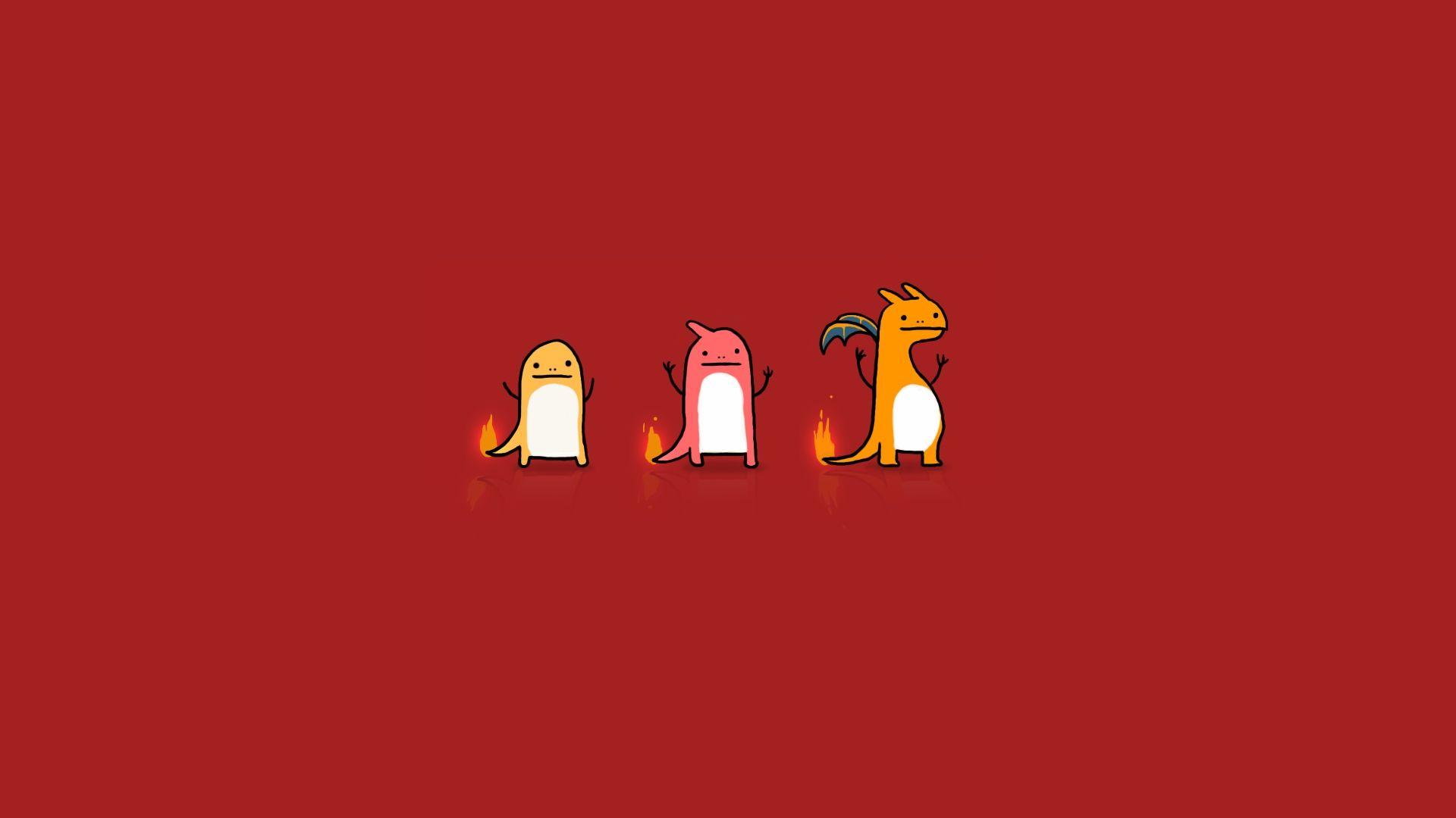 1920x1080 pokemon minimalistic dragons charmeleon charizard charmander