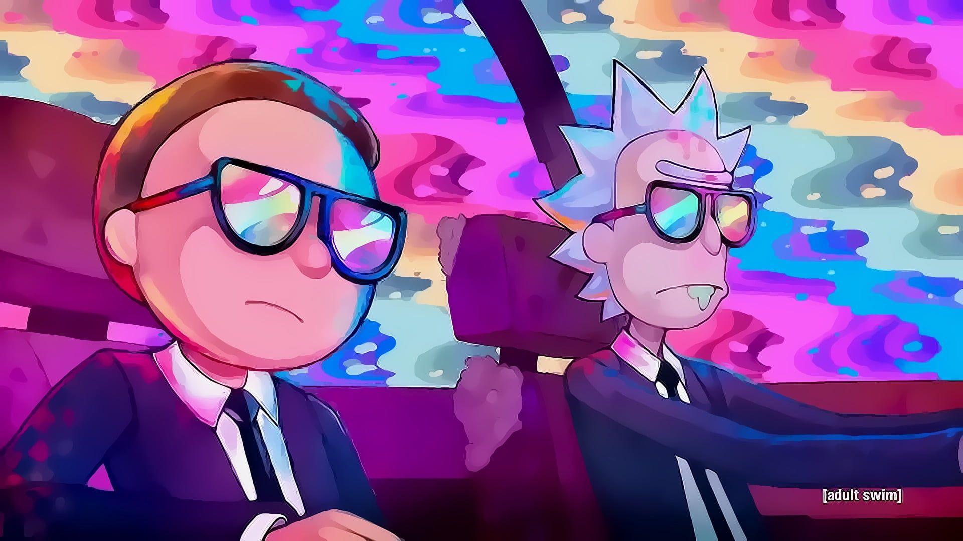 Rick And Morty Vaporwave Desktop Wallpapers Top Free Rick And