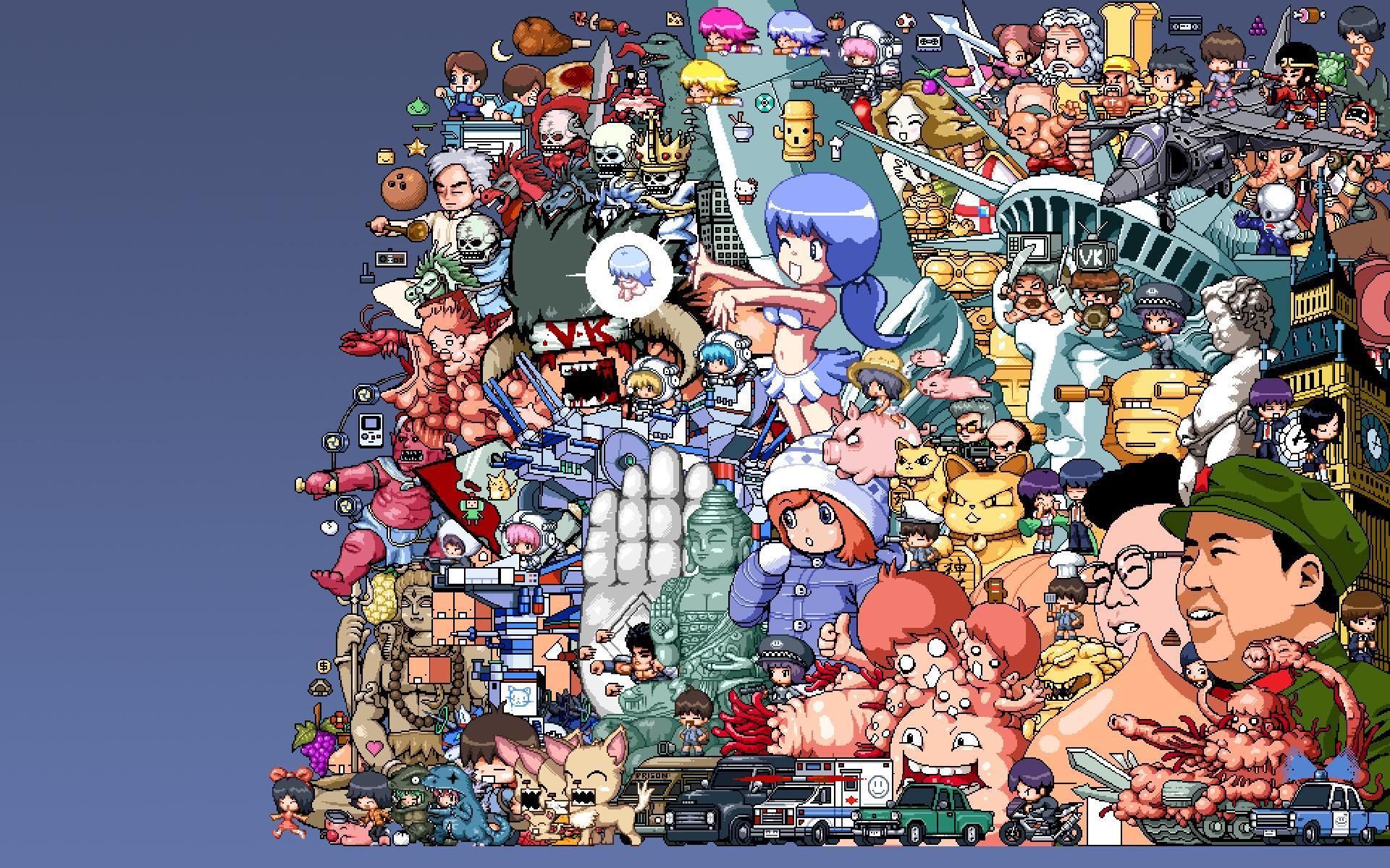 1920x1200 Anime Collage HD desktop wallpaper : Widescreen : High