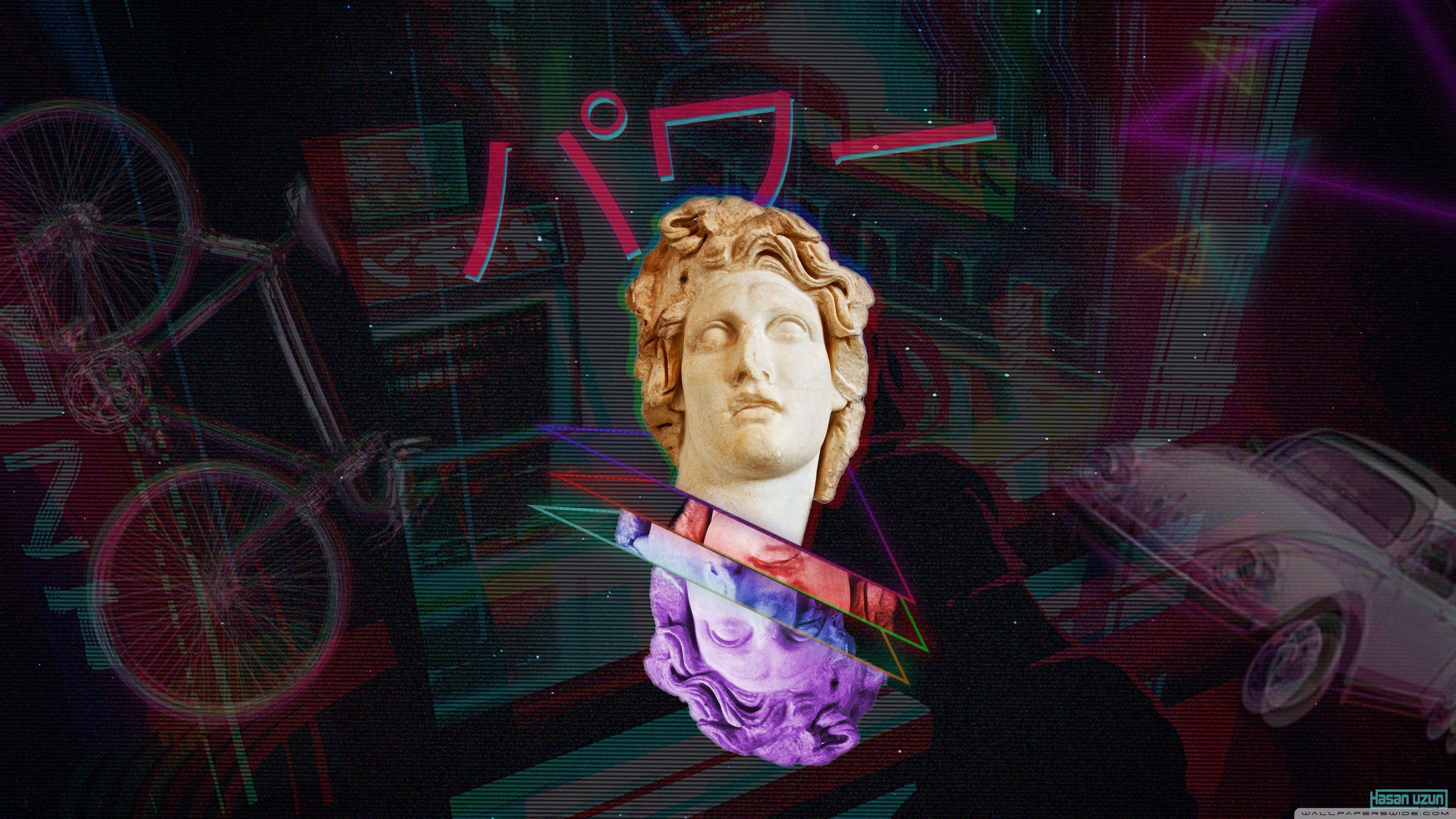 3554x1999 Vaporwave Power ❤ 4K HD Desktop Wallpaper for 4K Ultra HD