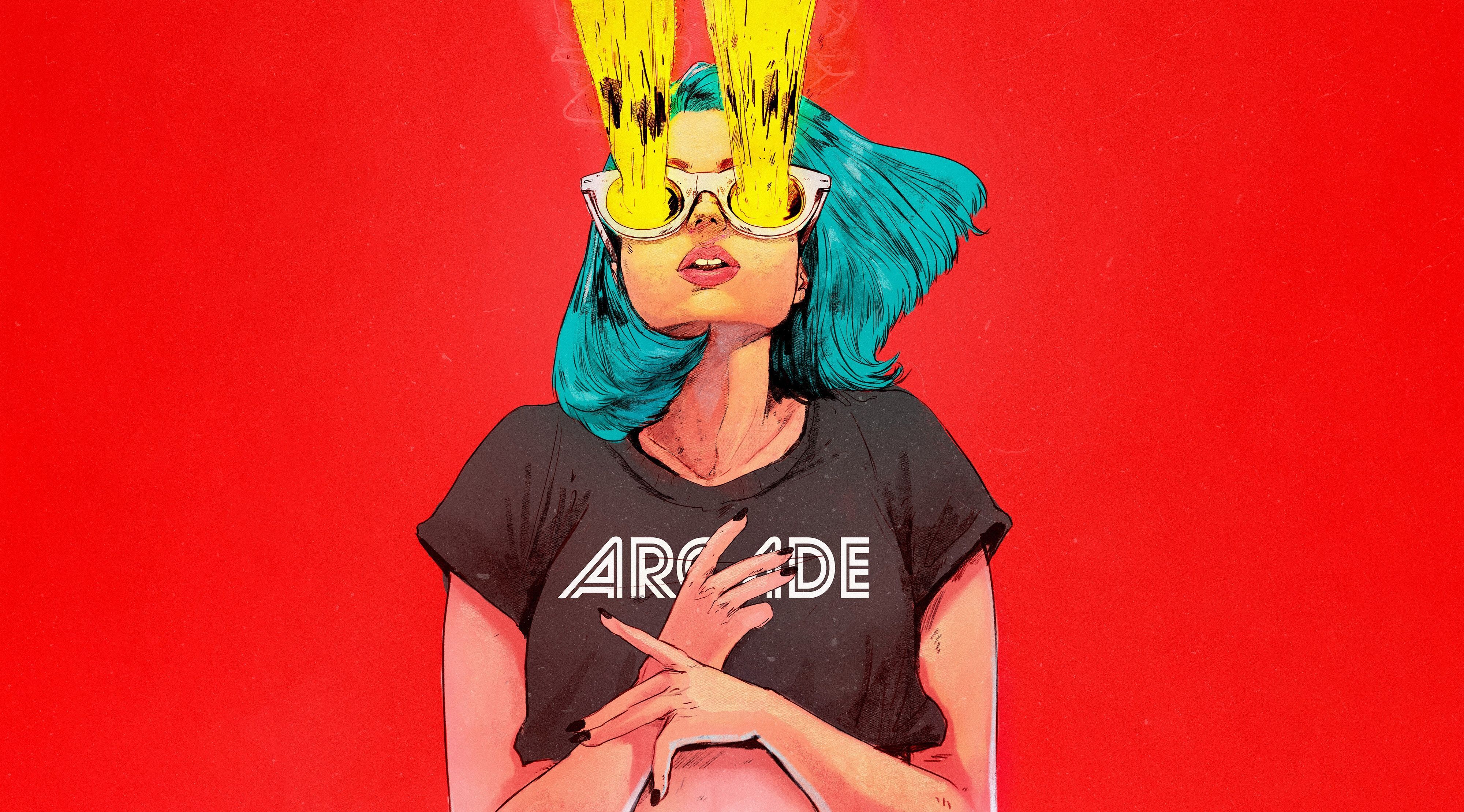 4000x2220 Arcade Girl 4k Wallpaper, HD Artist