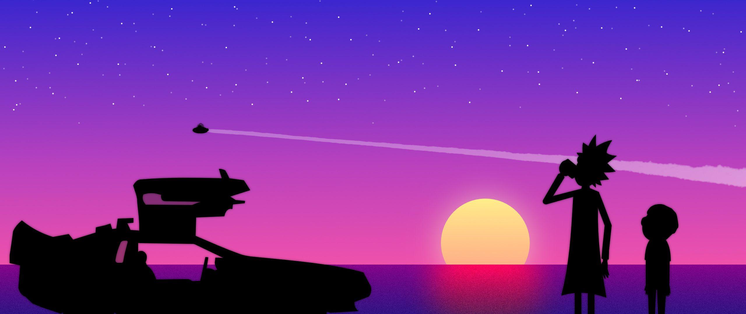 2560x1080 Rick And Morty Vaporwave Art 2560x1080 Resolution