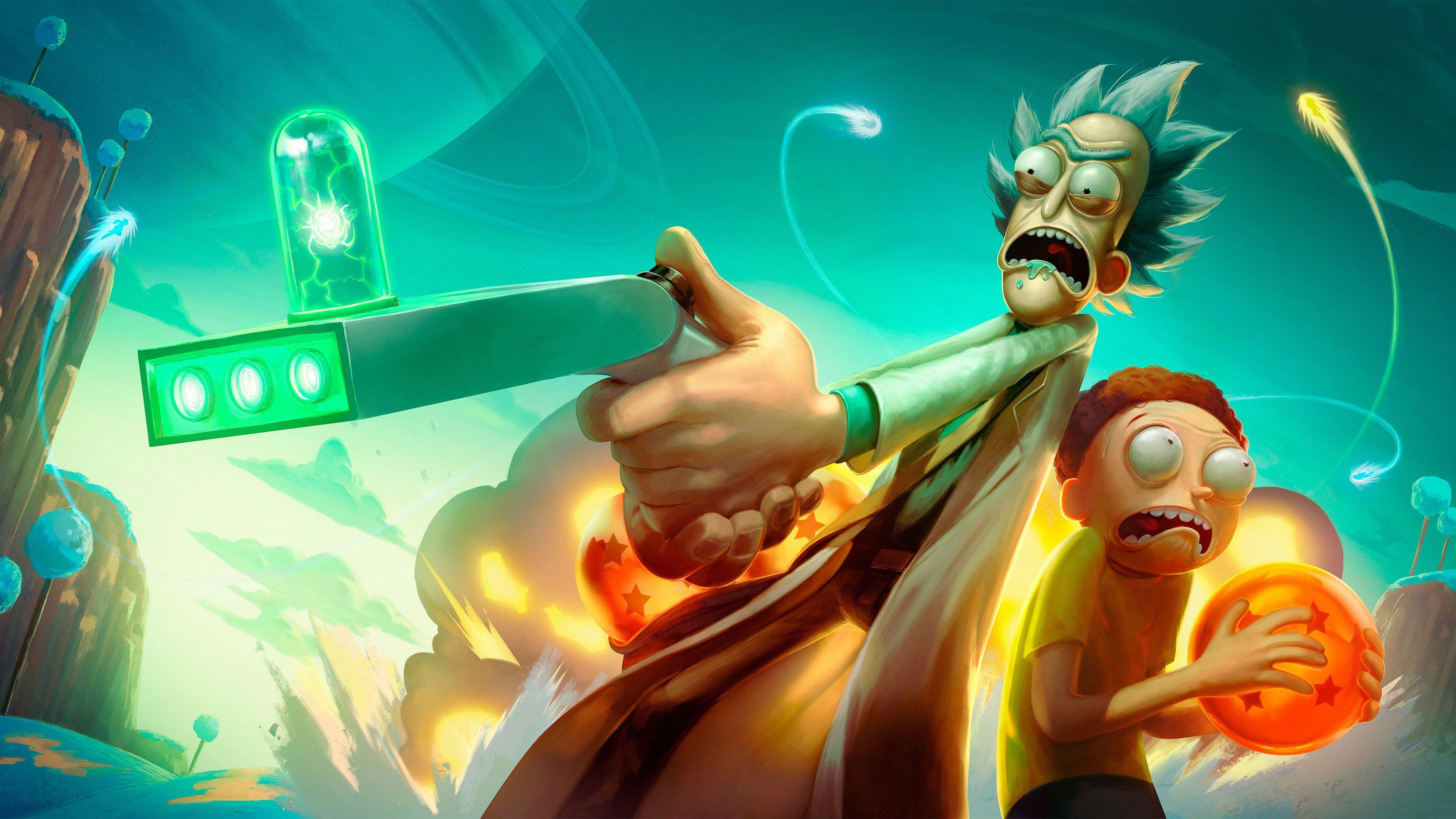 3554x1999 Rick And Morty Fan Art, HD Tv Shows, 4k Wallpaper, Image