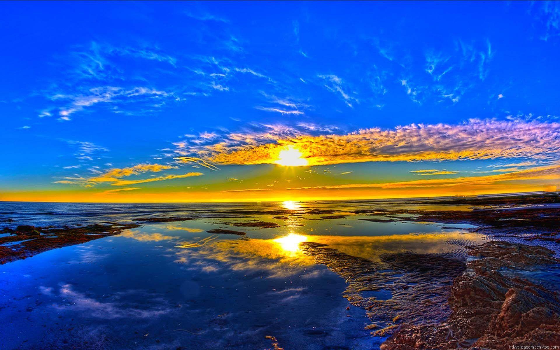 1920x1200 Blue Sea Wallpaper