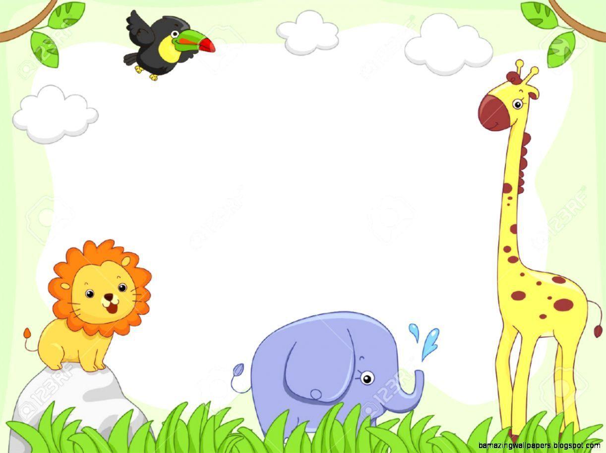 baby animals cartoon background