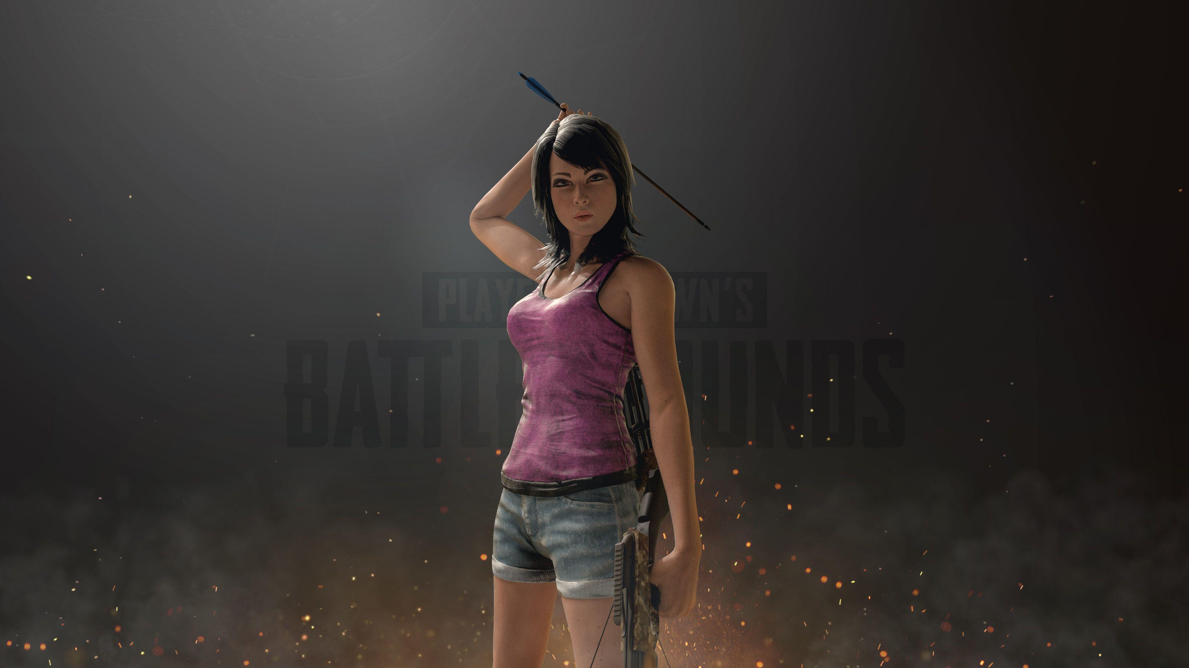 Download PUBG Thumbnail Leopard-Masked Girl Wallpaper | Wallpapers.com