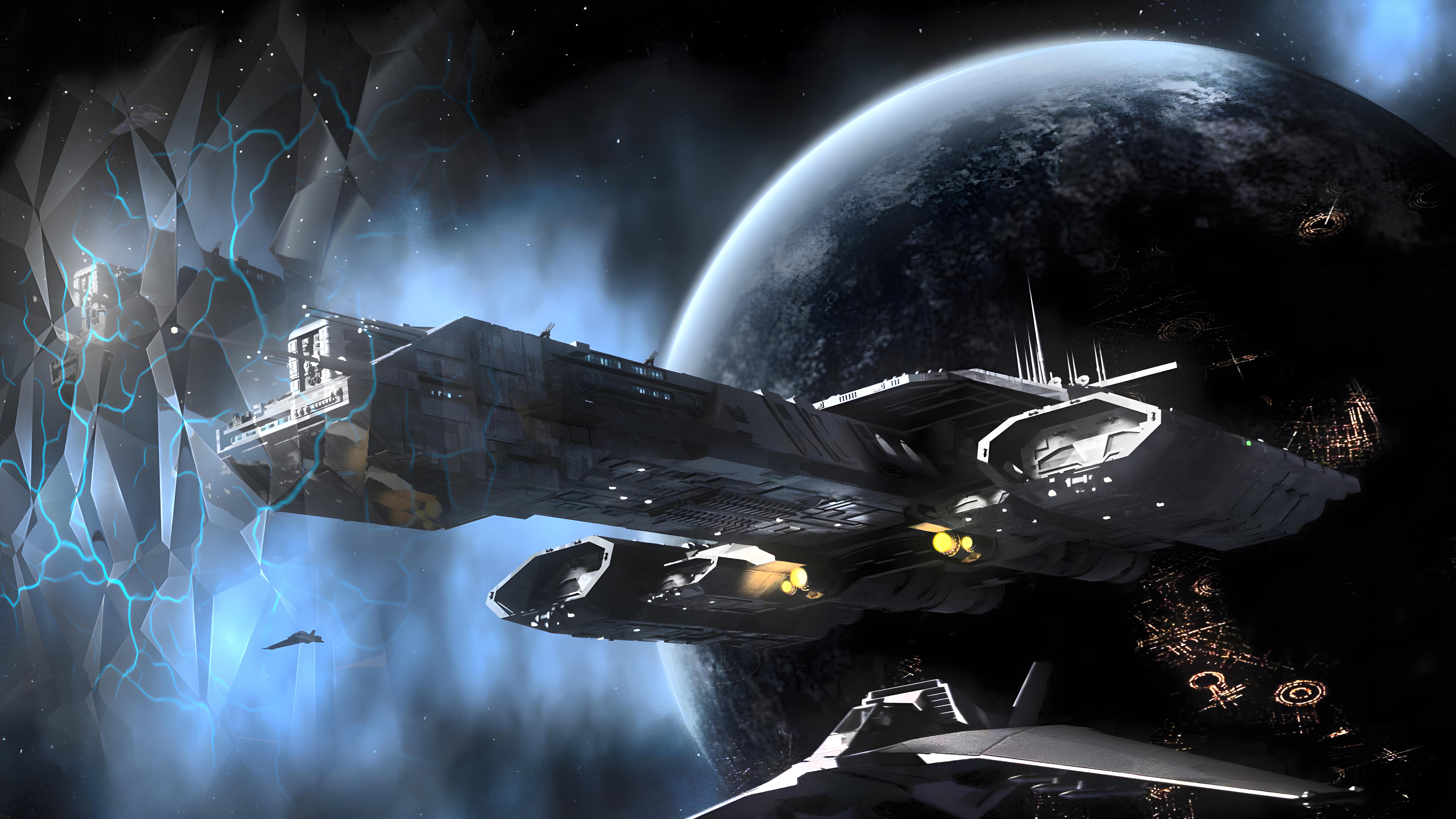 7680x4320 Daedalus Class Star Ship [7680x4320] 8K