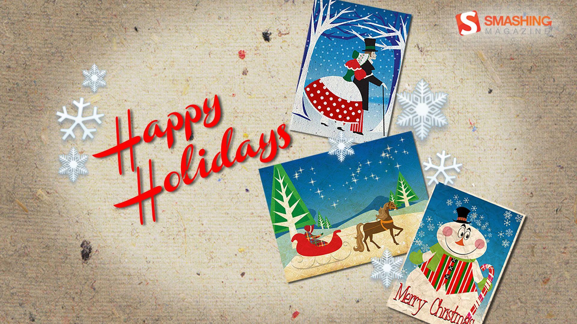 1920x1080 Retro Christmas desktop PC and Mac wallpaper