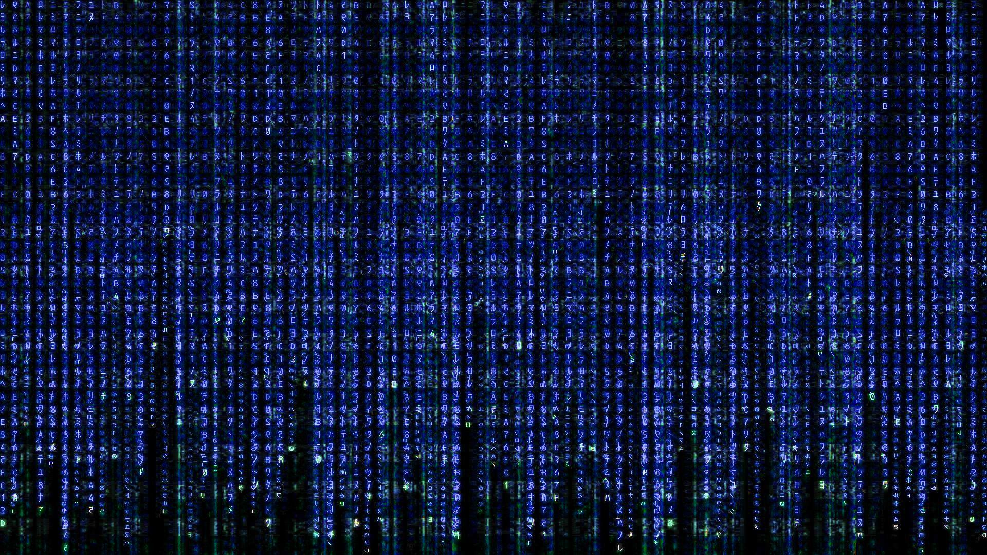 1920x1080 Blue Matrix Wallpaper