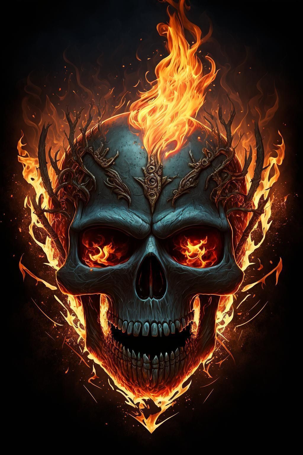 1024x1536 Sugar skull artwork