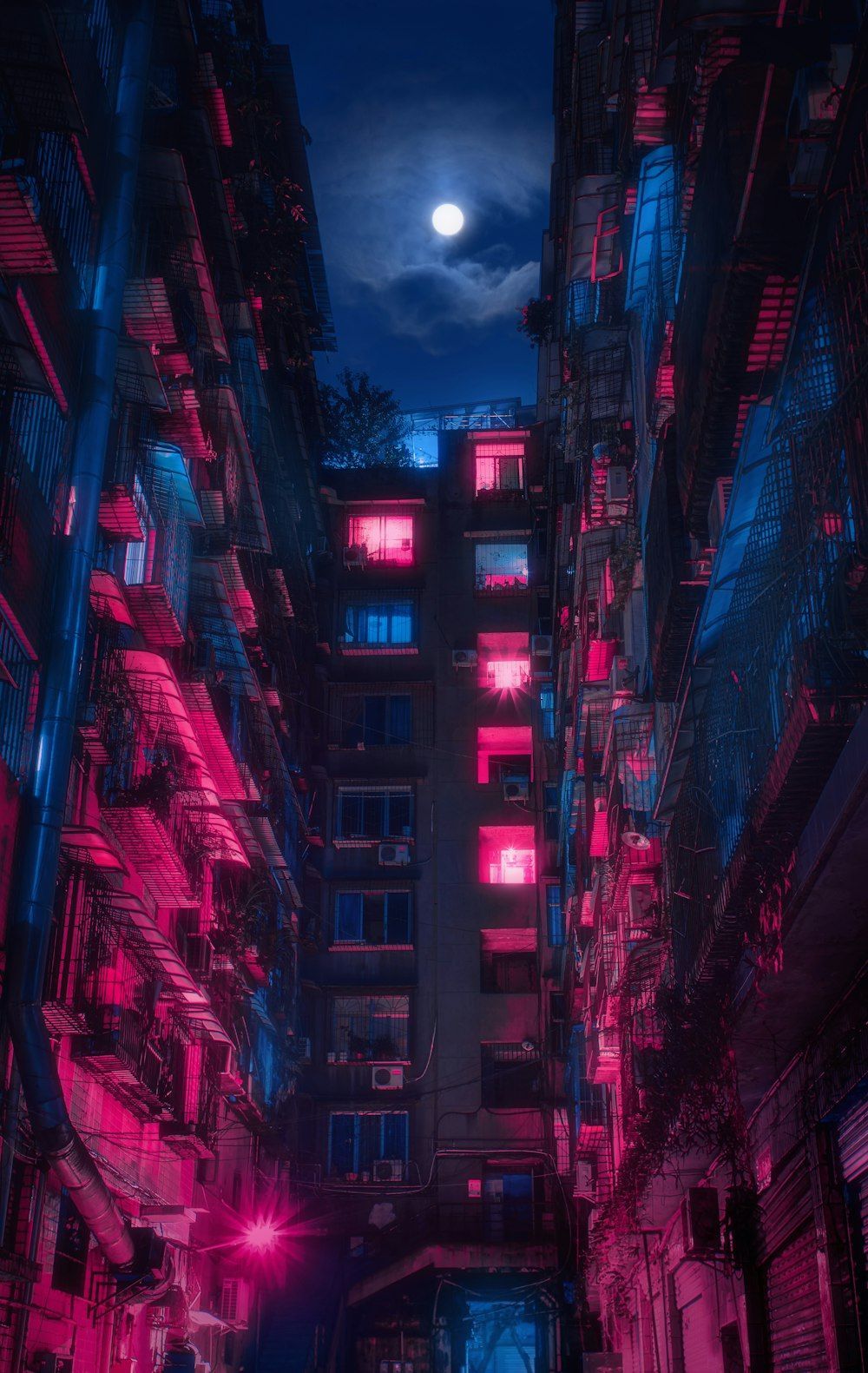 1000x1581 Neon City Picture. Download Free