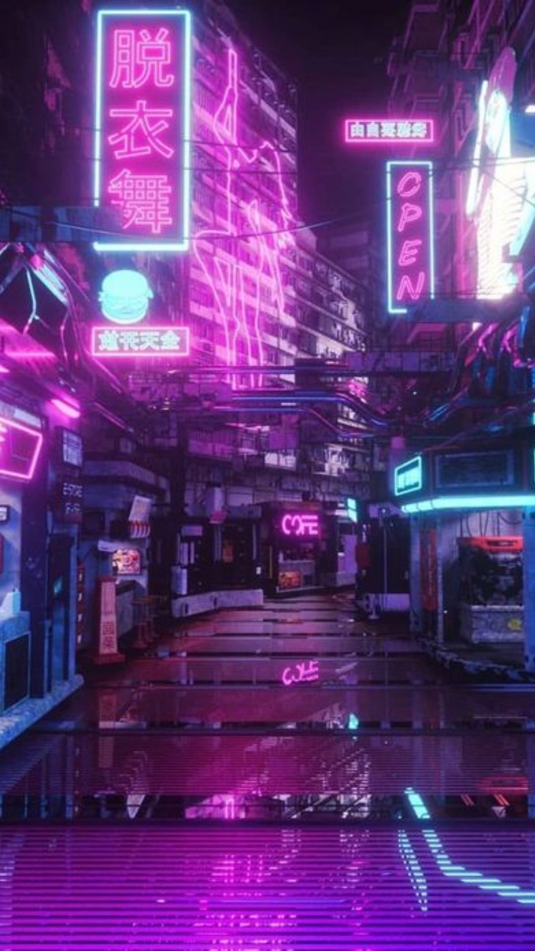 1080x1920 Neon City Wallpaper Neon
