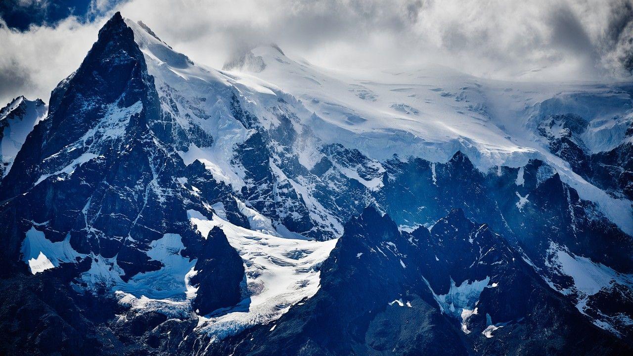 1280x720 Wallpaper Cordillera Paine, Snow mountains, Chile, 4K, 8K