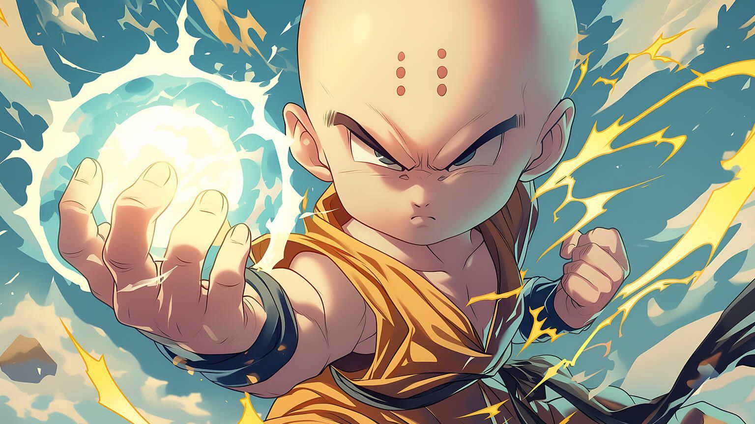 1536x864 Dragon Ball Serious Krillin Desktop