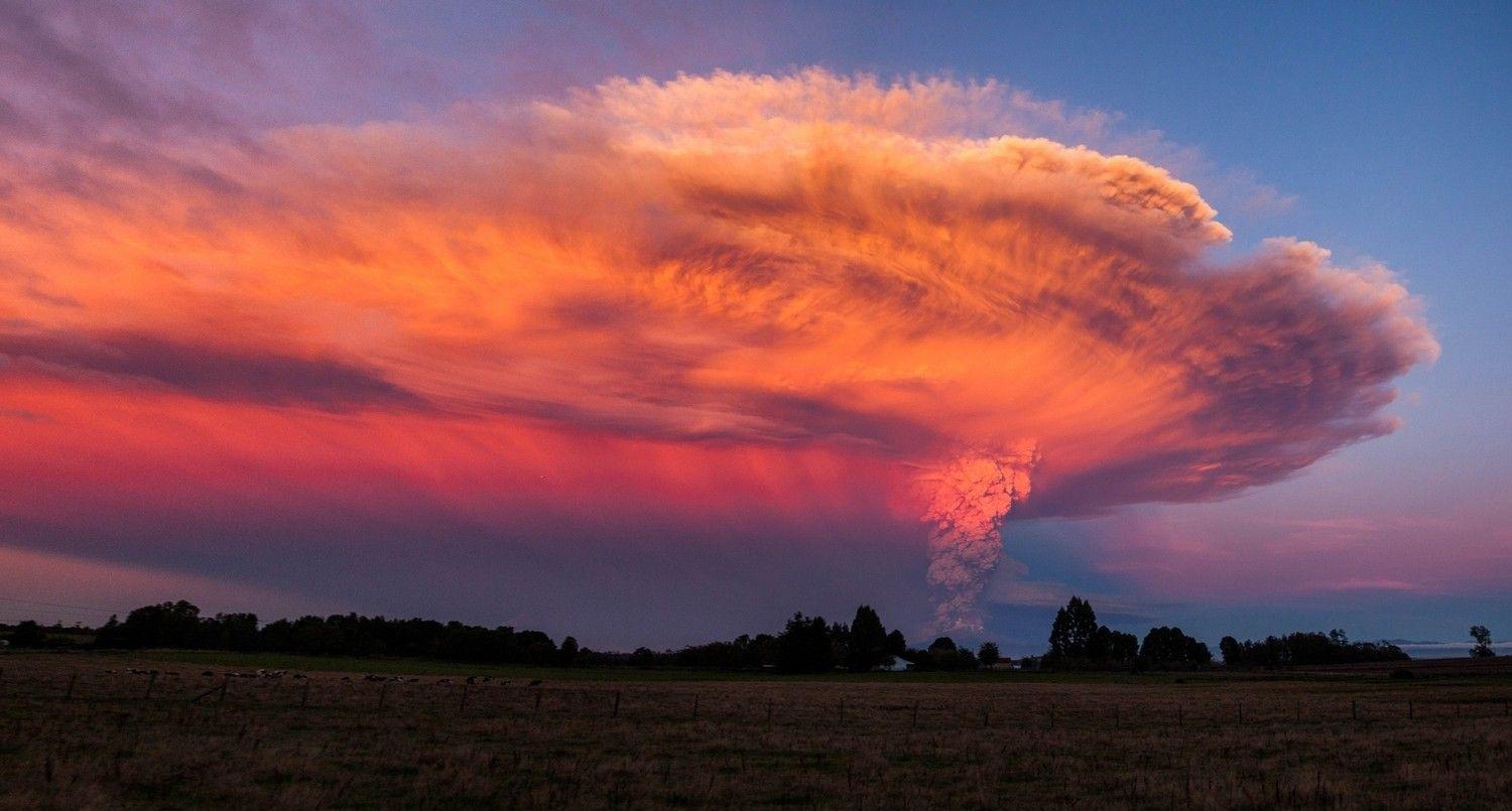 1500x805 nature landscape photography eruption volcano sunset