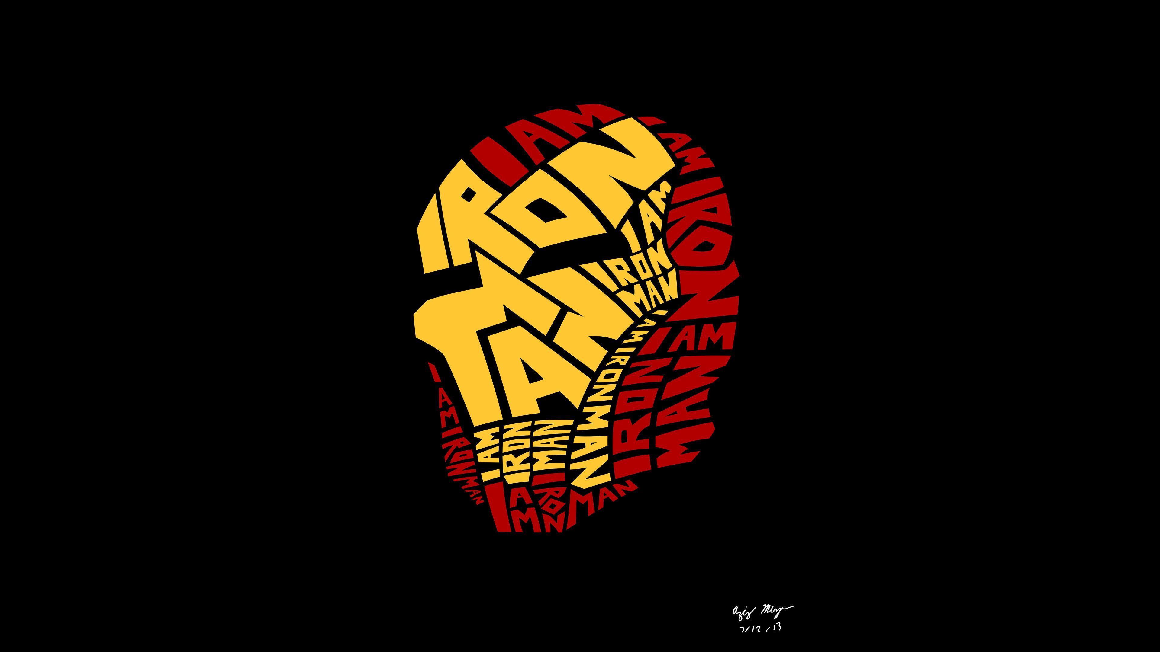 3840x2160 Wallpaper 4k Iron Man Typography Artwork 8k 4k Wallpaper