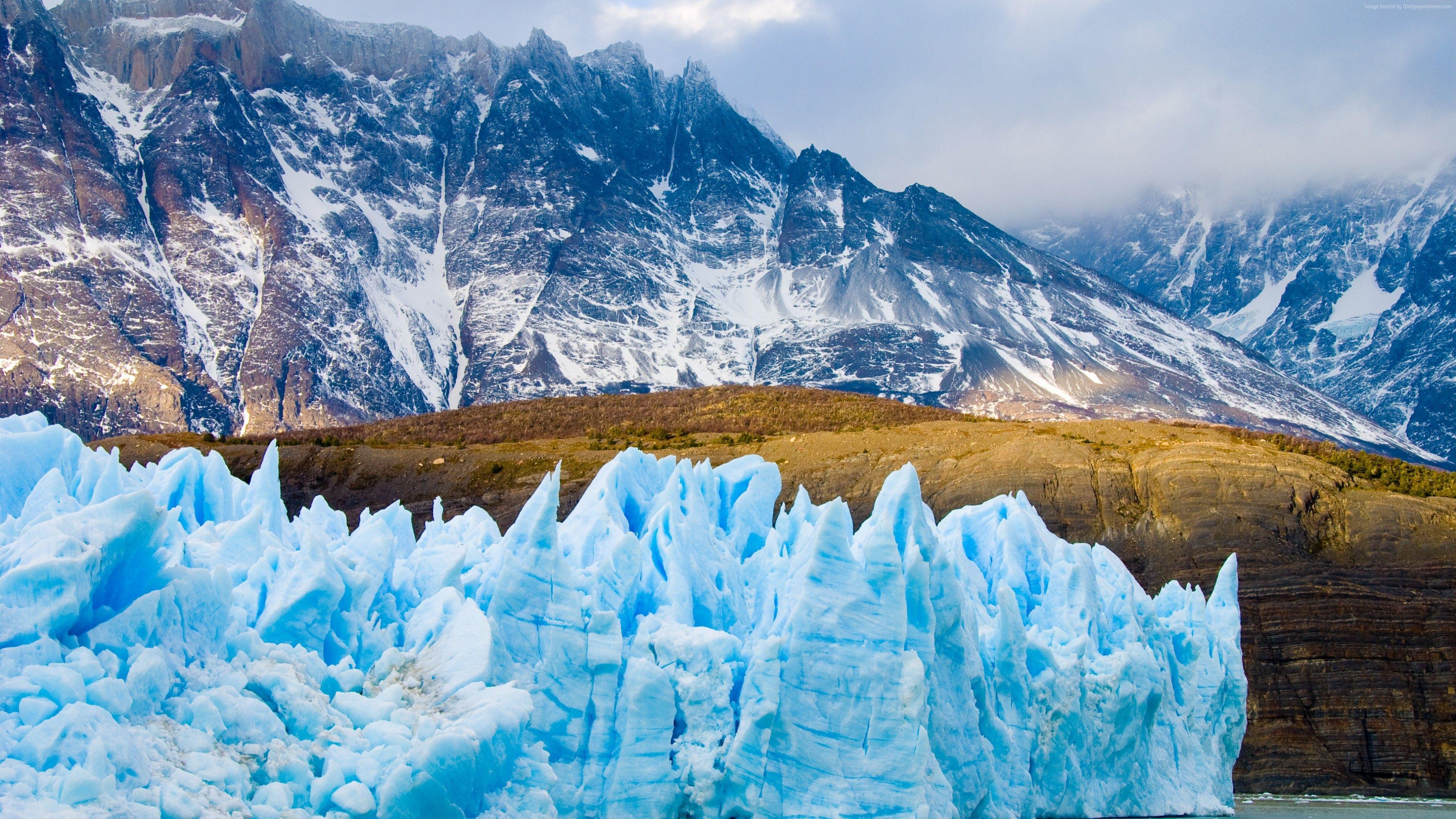 3840x2160 Wallpaper mountains, glacier, Chile, 4k, Nature Wallpaper