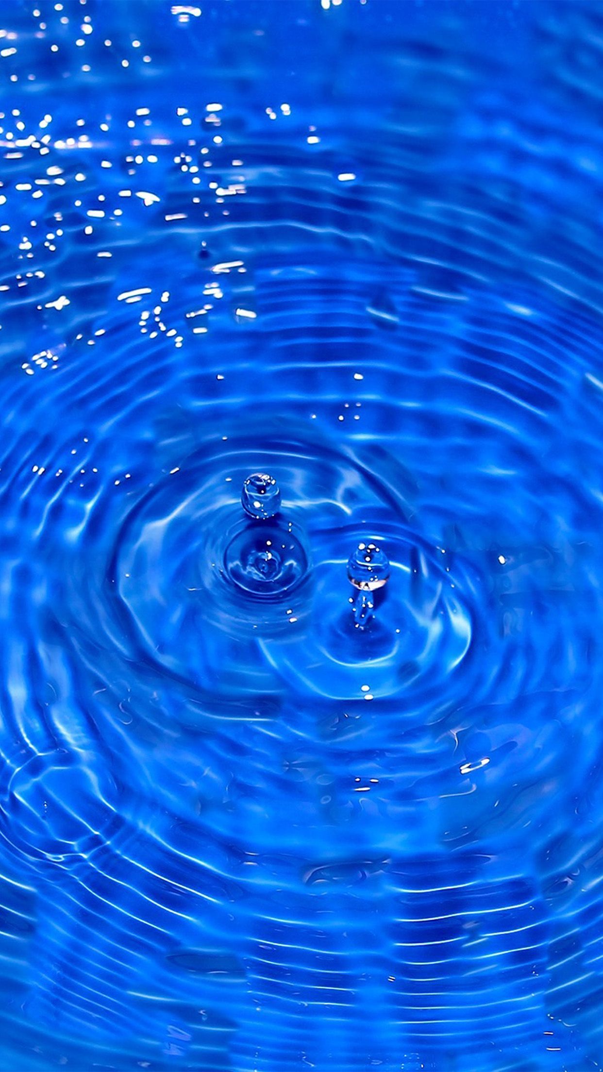 1242x2208 Water Cool Blue Drop Swim Wallpaper