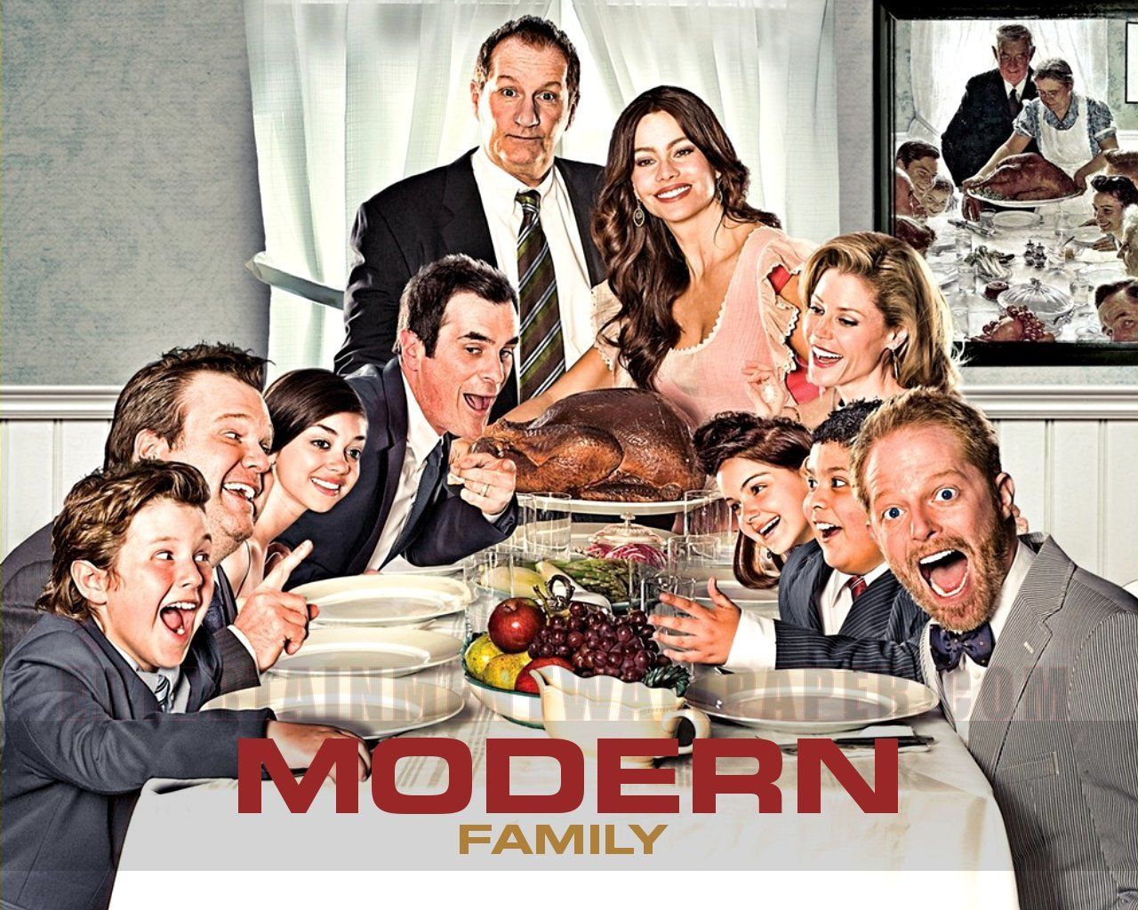 1280x1024 Modern Family Wallpaper, Addams Family
